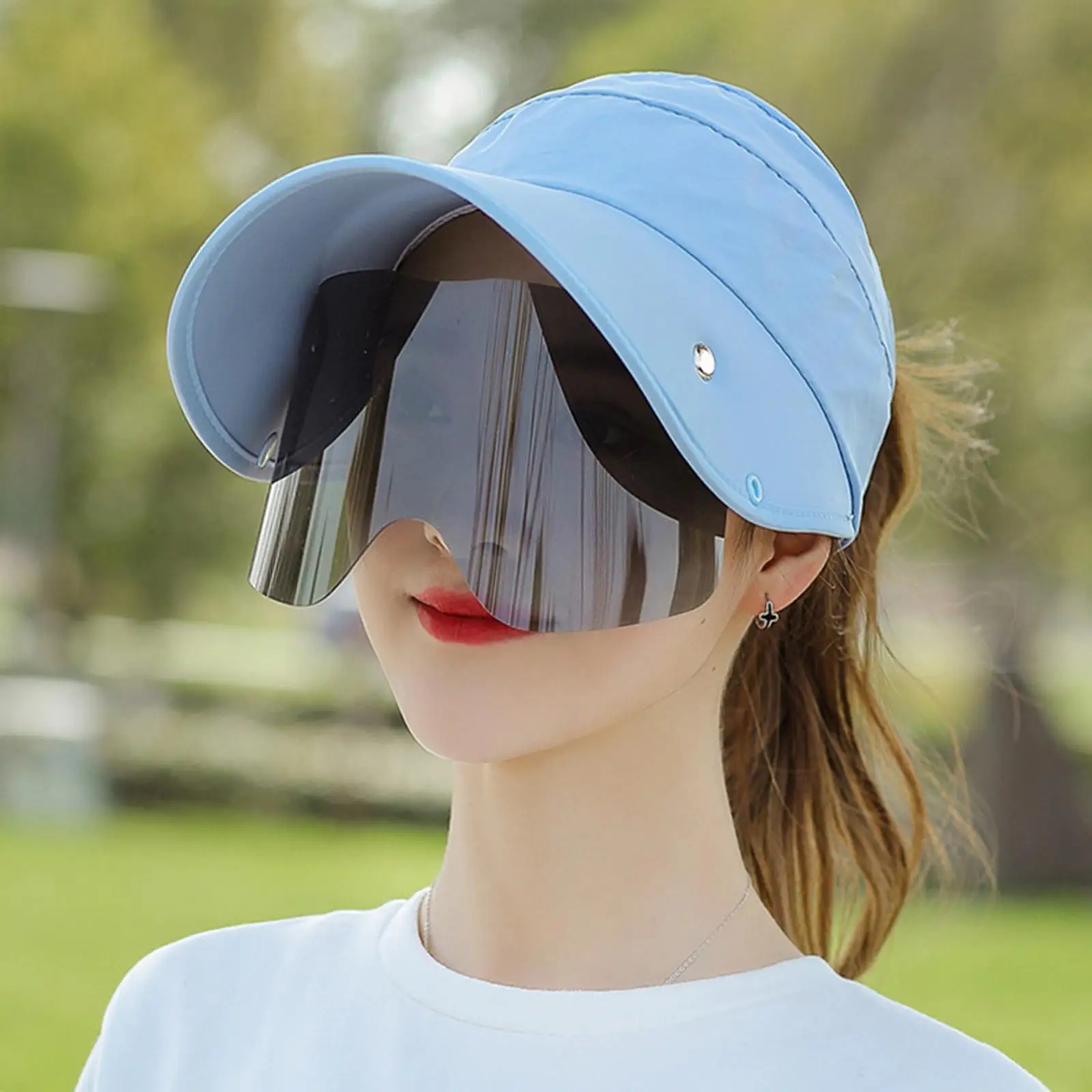 Women Sun Protective Hat Wide Brim Anti-Uv Summer Open Top Floppy Outdoor Beach Outdoor Cycling UV Protection Caps Visor