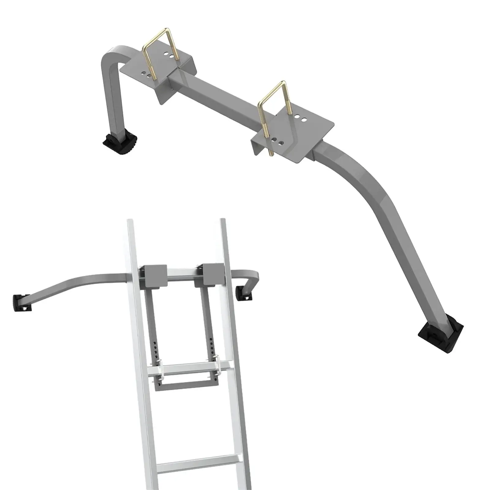 Ladder Stabilizer Portable Adjustable Mounting Holes Metal Wall Ladder Standoff for Roof Ladders Gutter Repair Outdoor Home Wall
