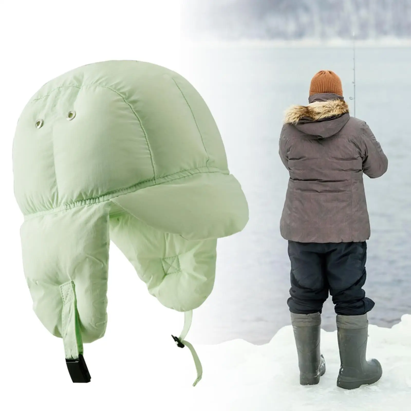Hat with Earflaps Fashionable Peaked Hat for Women Warm Hat with Visor Winter Hat for Hiking Skiing Cold Weather Skating Camping