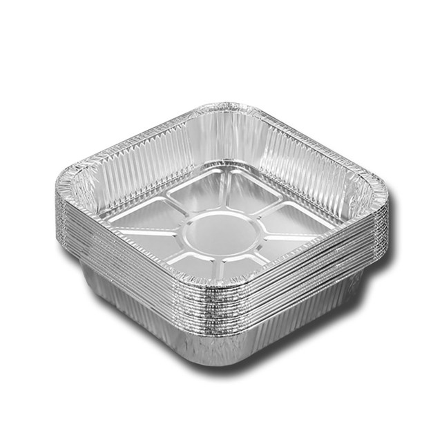 50PCS 20CM Square Air Fryer Aluminum Foil Pan Oven BBQ Tray
