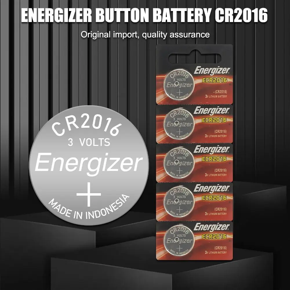 Original Energizer CR2016 DL2016 DLCR 2016 3V Lithium Batteries For Watch Toys Calculator Weight Scale Button Cell Battery