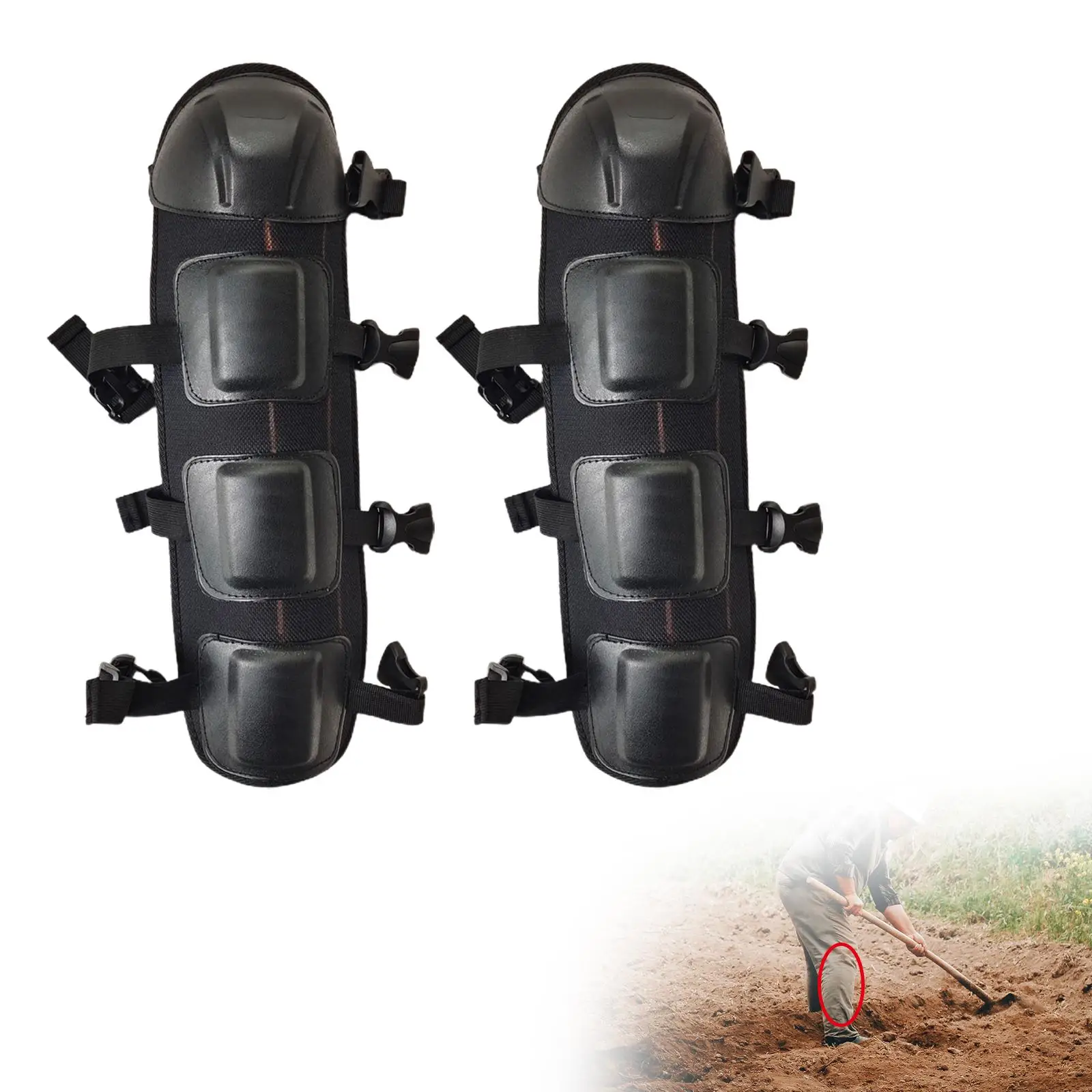 Knee Pads Kneelet Protective Gear Protection Knees Adjustable Straps Motorcycle Knee Shin Guards for Construction Mountain Bikes