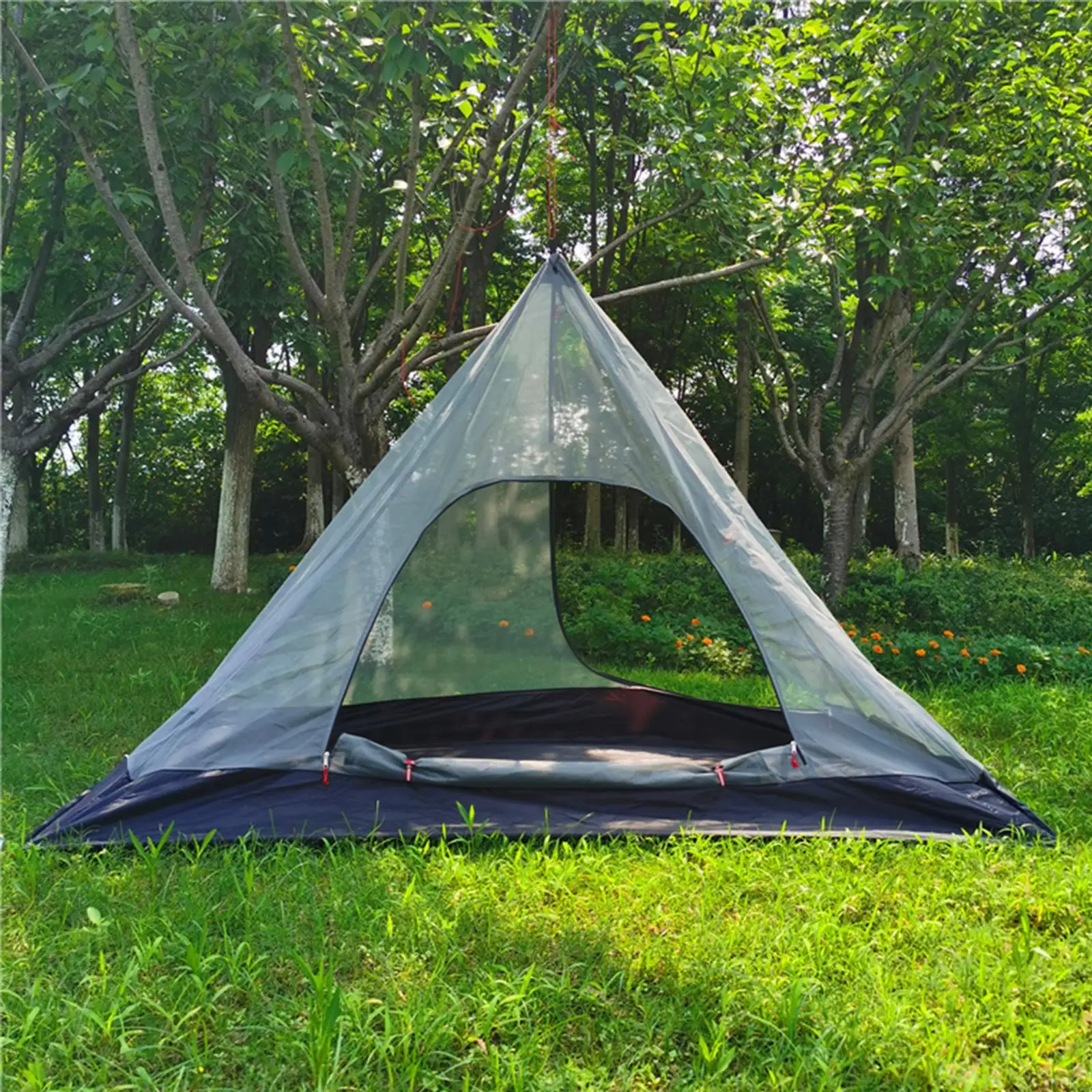 Portable Pyramid Tent Camping Teepee Anti Rodless