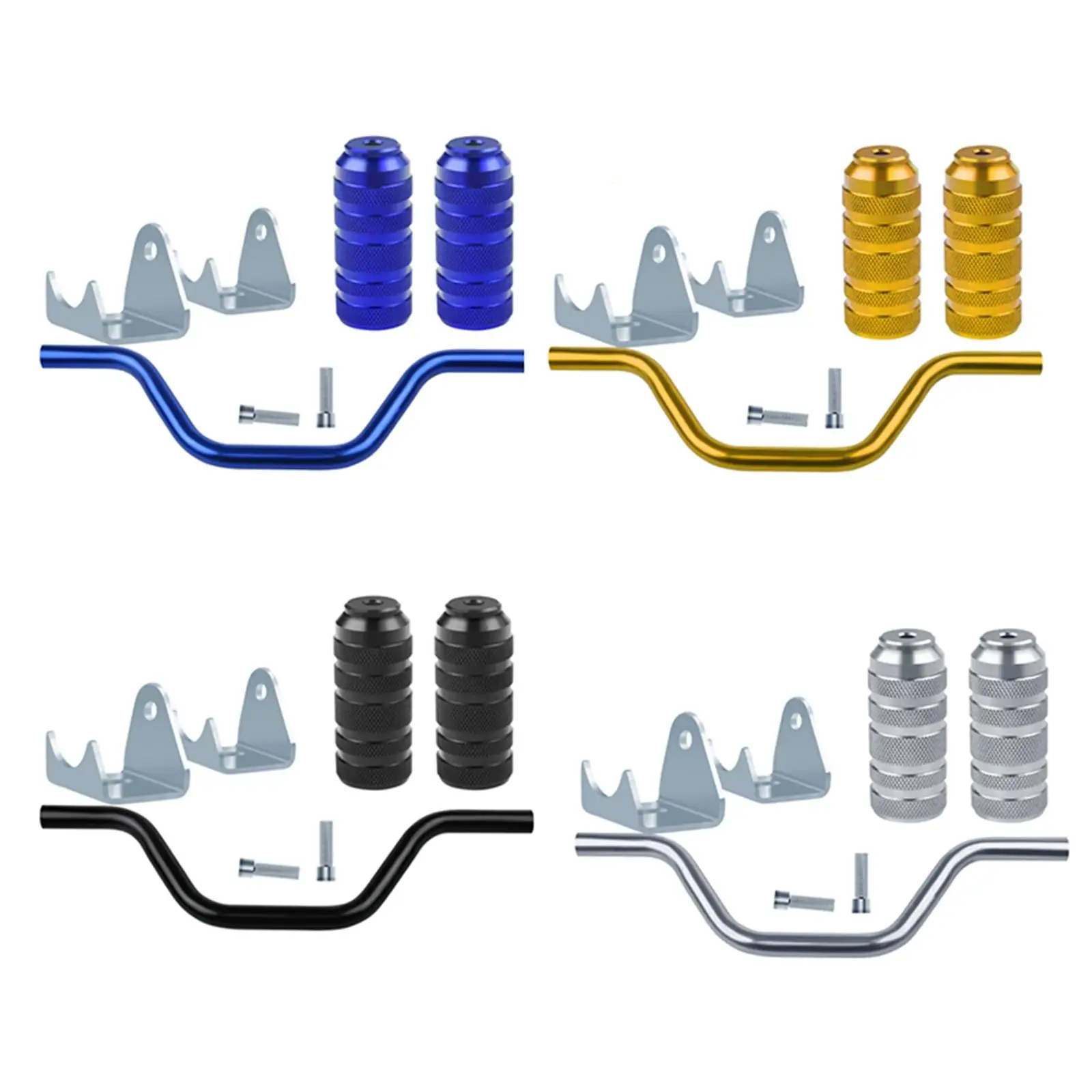 Motorcycle Foot Pegs Pedals Replace Aluminium Alloy CNC Fit for Scooter ATV
