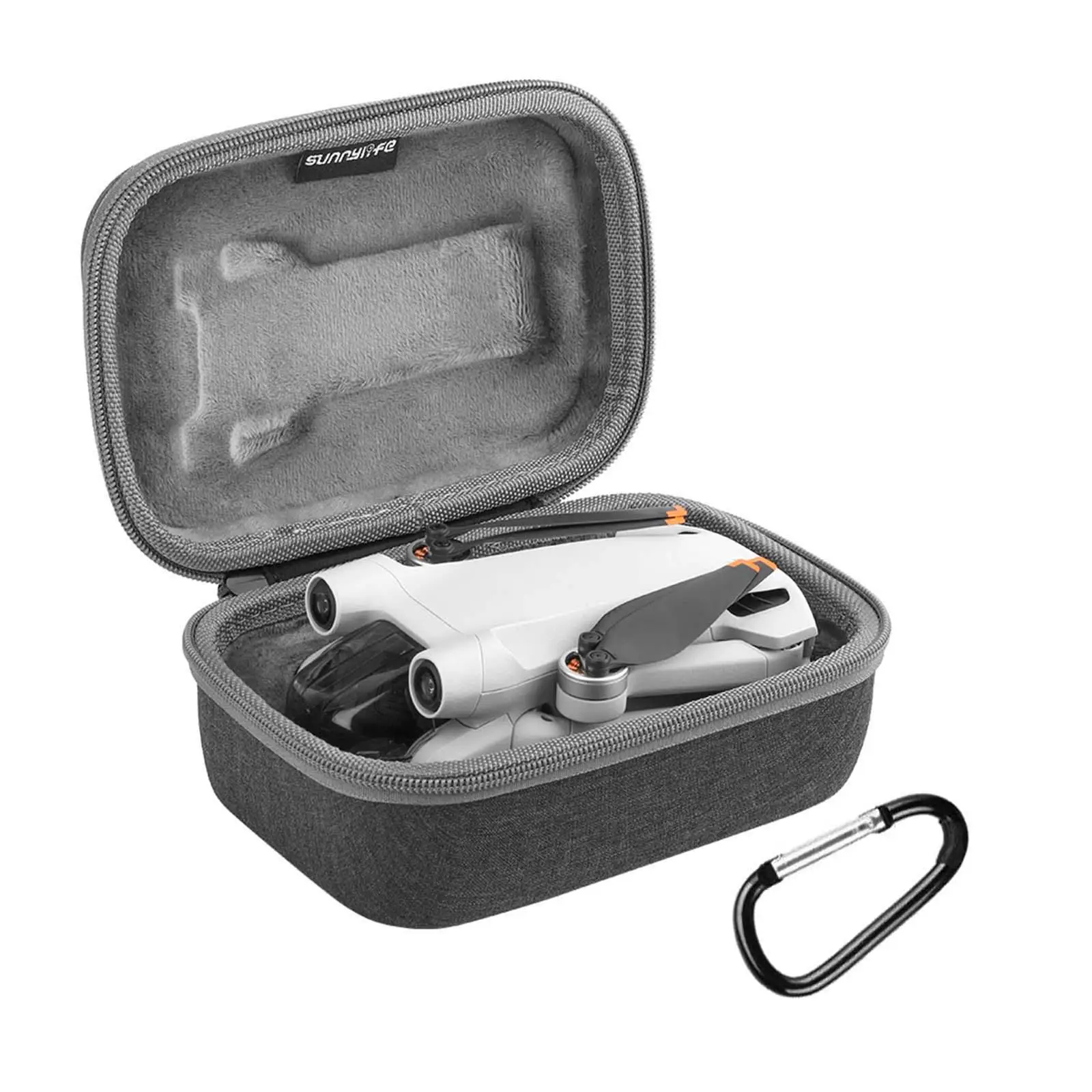 Portable Travel Storage Bag with Carabiner Protective Organizer Hard Shell Box for DJI Mini 3 Pro Drone Quadcopter Accessories