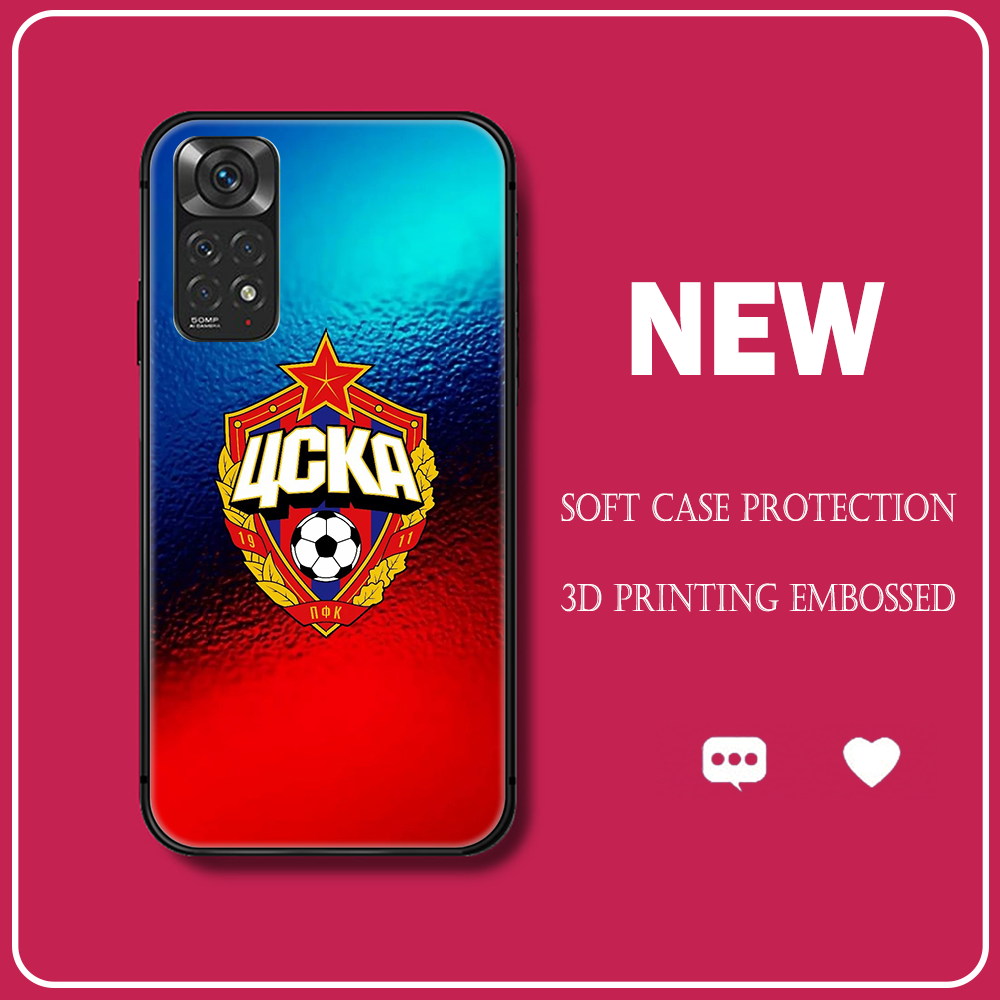 Силиконовый чехол CSKA для Xiaomi Redmi Note 7 8 9 10 11 12 T A C S Pro  Plus K60, чехол с надписью «Московский Футбол», мягкий черный | AliExpress