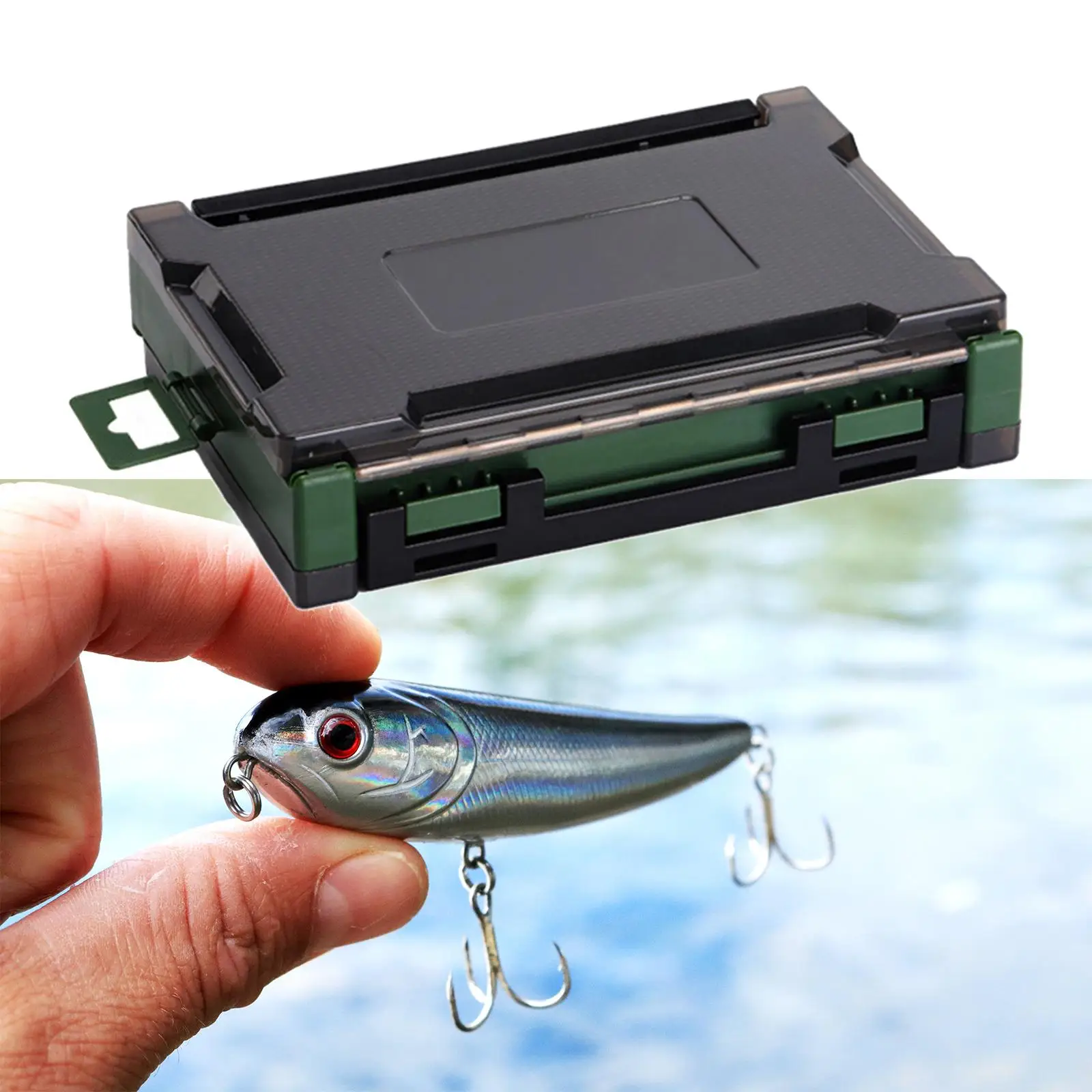 Fishing Tackle Box Adjustable Dividers Portable Fishing Gear for Fishing Hook Parts
