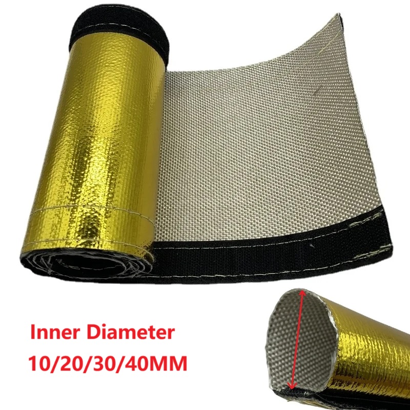 1m/2m metallischer Hitzeschild thermische Feuer hülse isolierter Drahts ch lauch Wickel webstuhl rohr schützen den Innen durchmesser 10/20/30/40mm – Detail 1