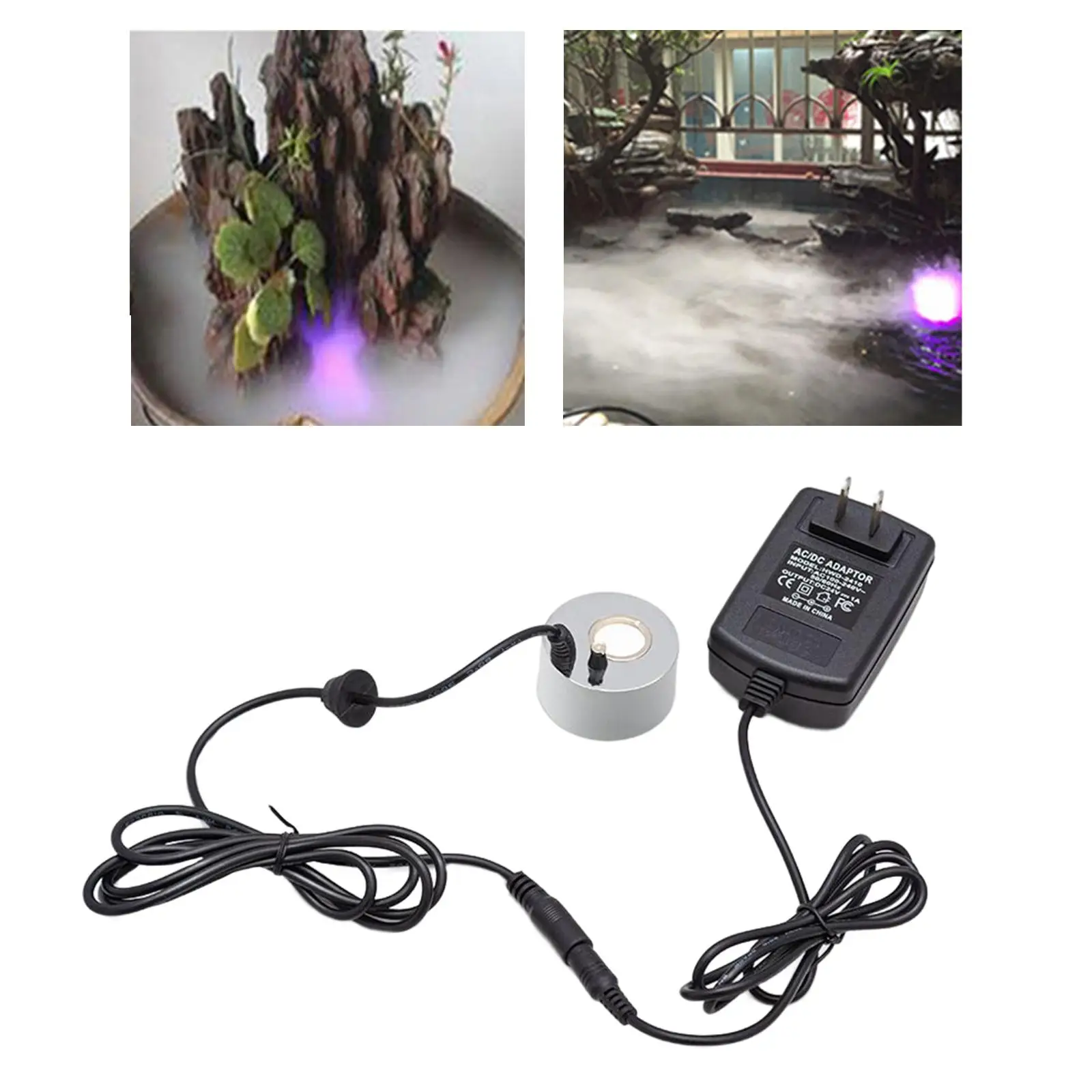 Ultrasonic Mist Maker Atomizer Fog Maker for Water Fountain Birdbath Pond Usplug