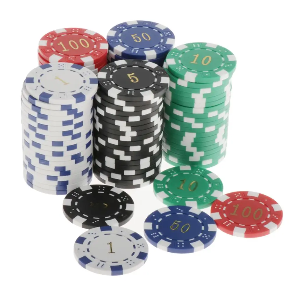 100 Packs Striped Poker Chip 11.5 Gram Casino Supply Cards Game Token 