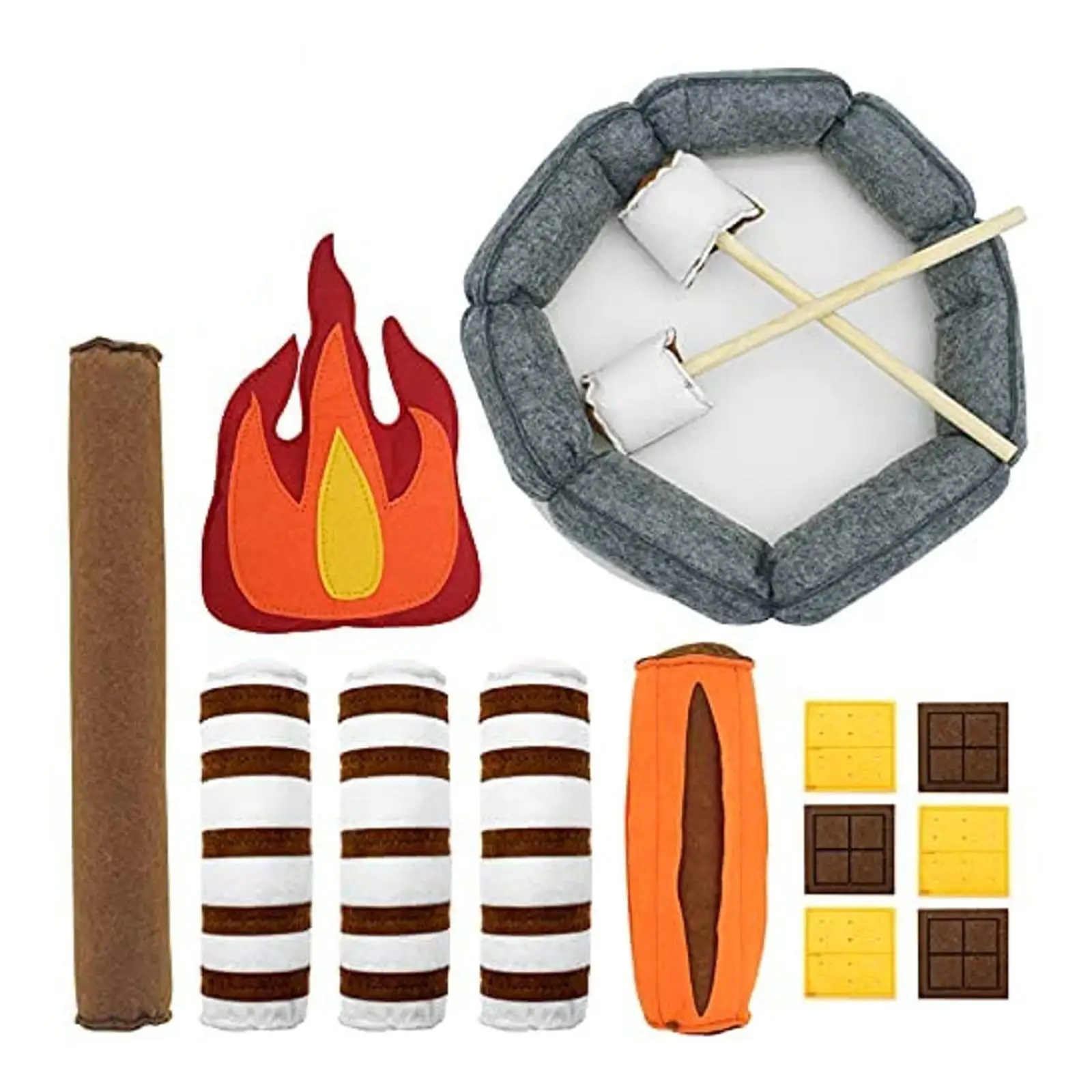 Pretend Play Campfire Funny Needfire Branch Outdoor Camping Toys Housewarming Gifts Bedroom Stuffed Doll Camping Toy Playing Set