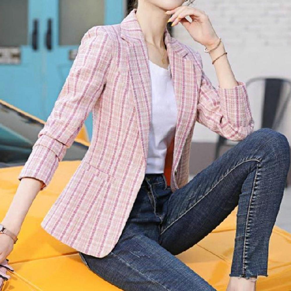 Title 5, Blazer da donna Stampa scozzese vintage Collett...