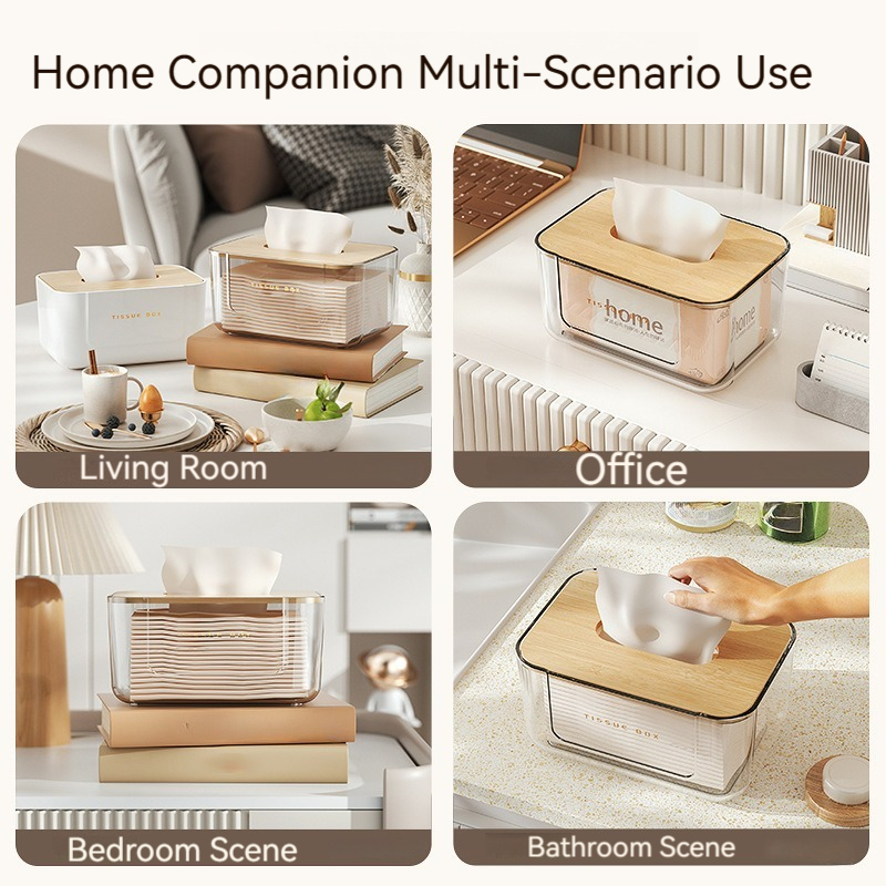 Description Picture 2 of itemDesktop Tissue Box, Multi-functional Simple Creative Handkerchief Holder For Living Room, Kitchen, Dining Room