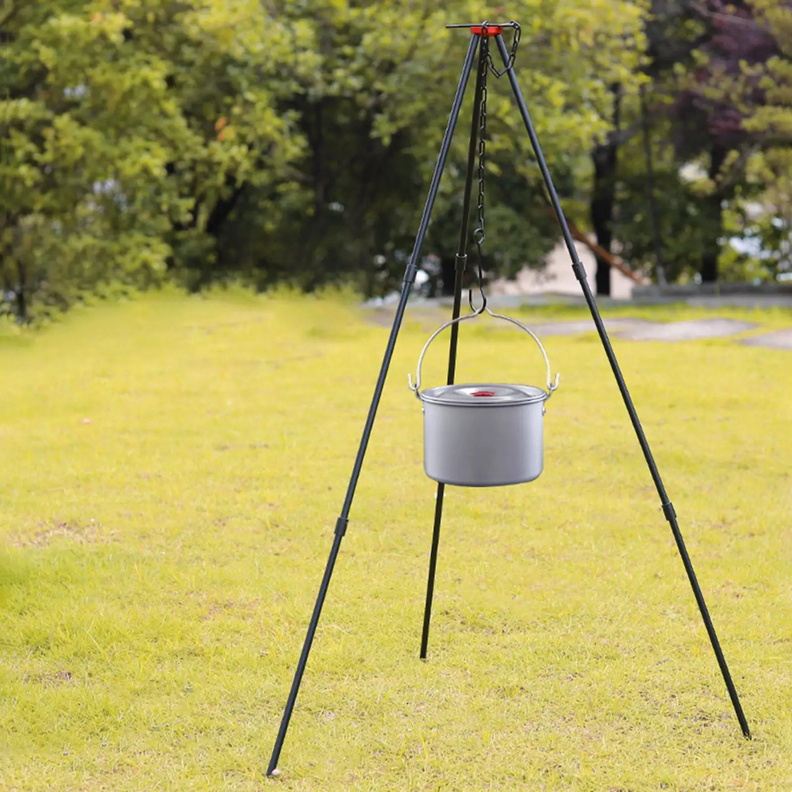 Camping Tripod For Hang Pot Outdoor Campfire Cookware Picnic Cooking Grill
