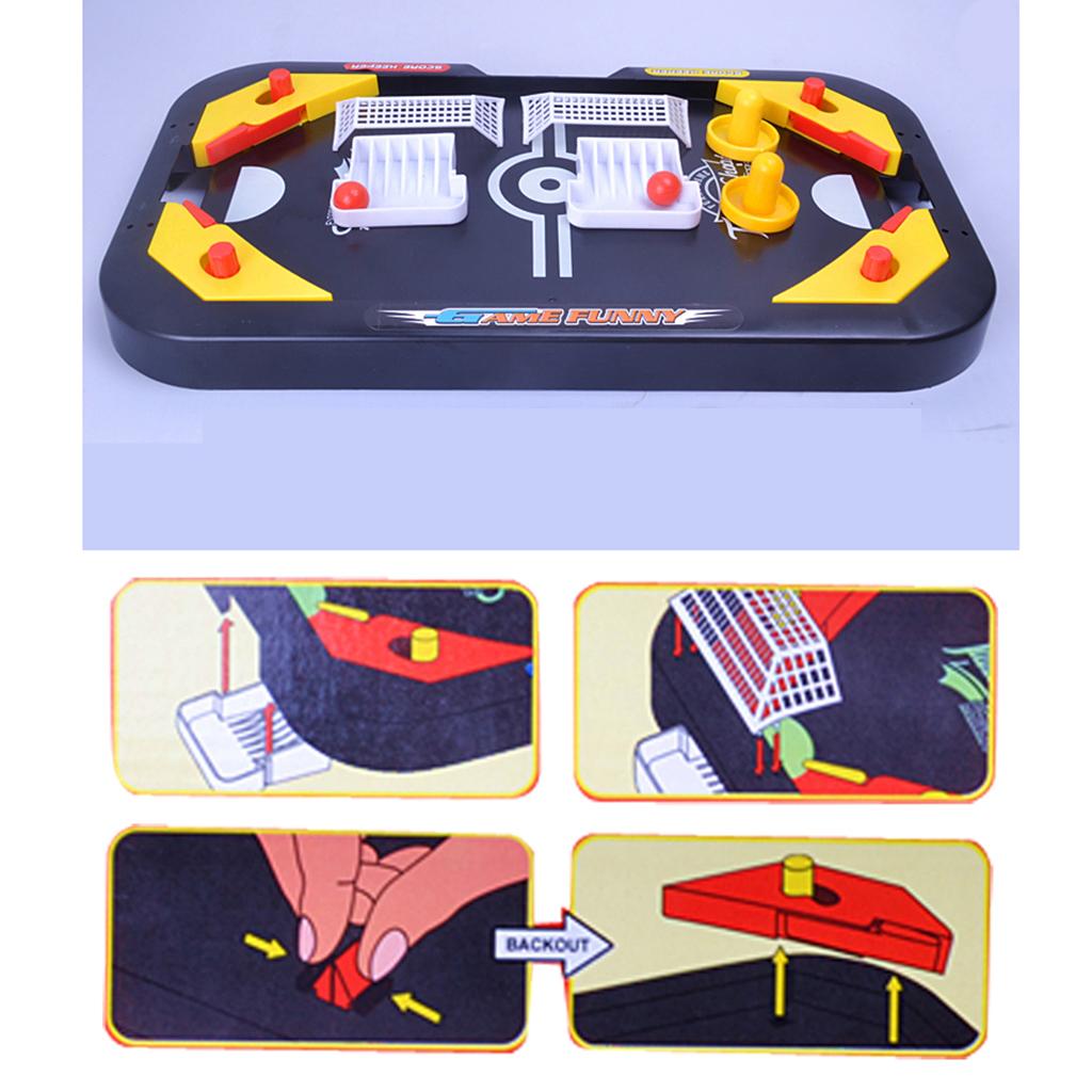 MagiDeal High Quality 2in 1 Desktop Puck Battle Kids Play Air Hockey Table Game Interactive Toy Gift Indoor Outdoor Play Games