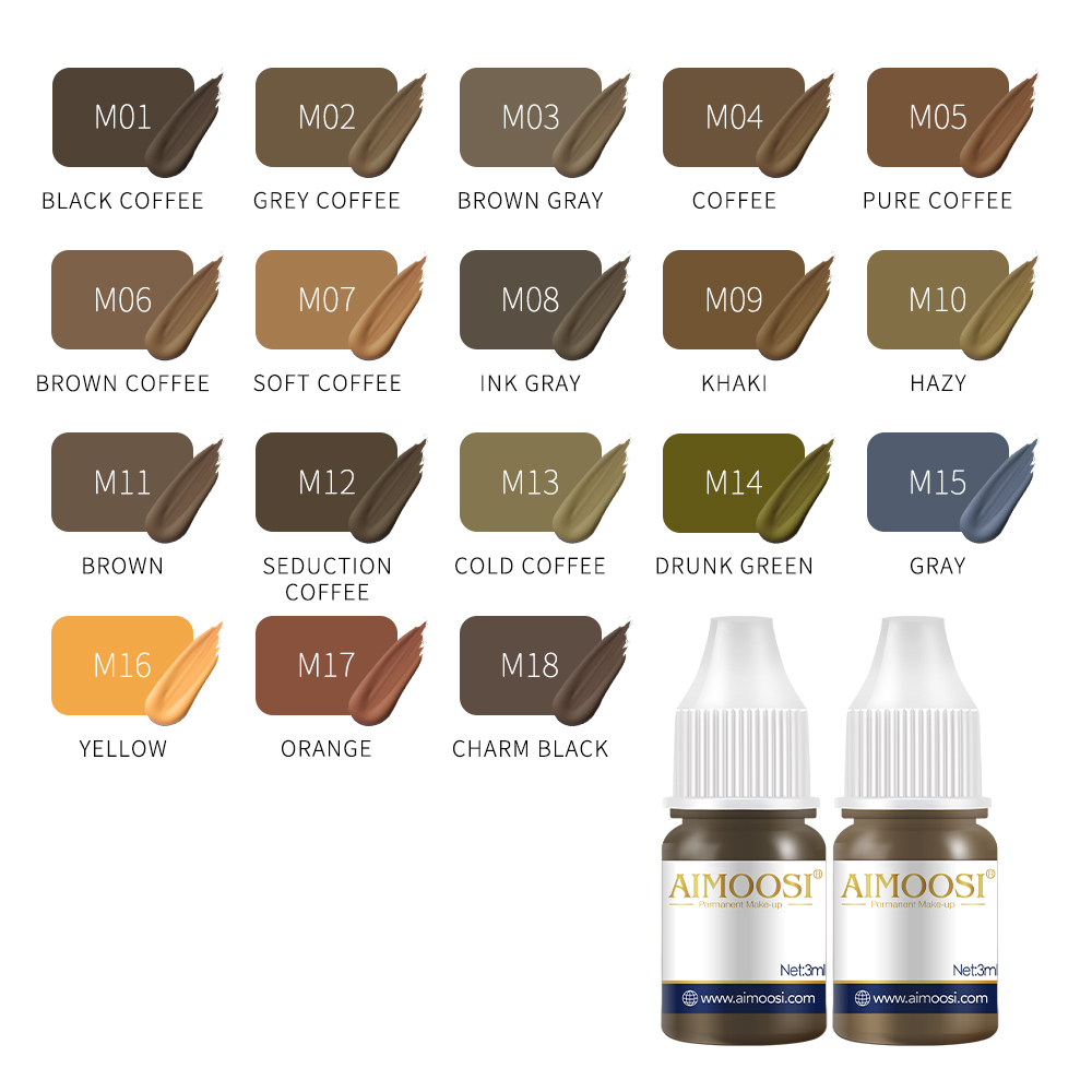 Best of 3ml Pigment Milk Tea Colors For Semi Permanent MakeUp Sets Tint Eyebrow Eyeliner Lips Beauty Microblading Tattoo Ink Pigments Reviews & Tips