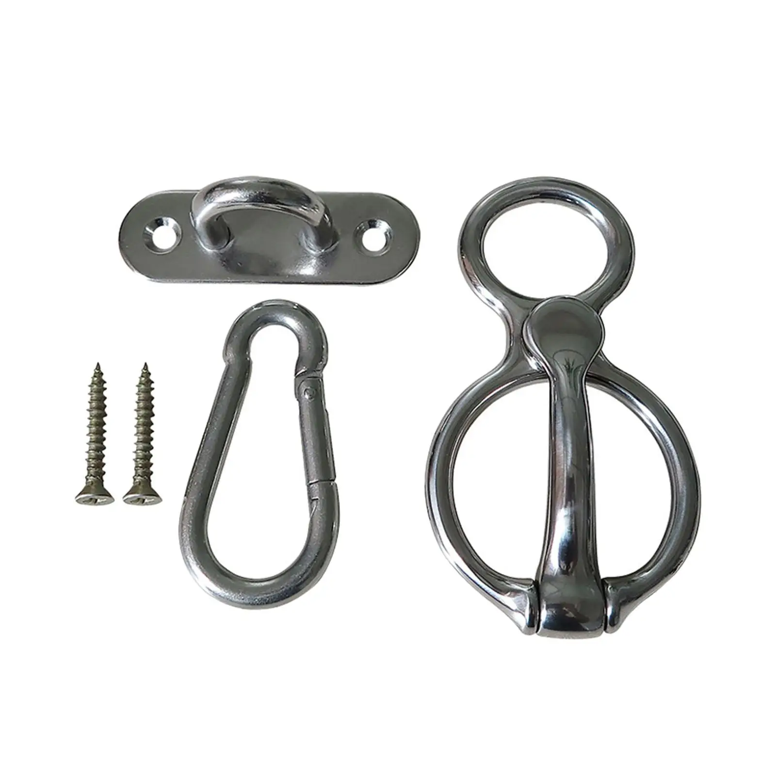 Horse Tie Ring Equestrian Stainless Steel Durable with Eye Bolt Hooks Training Equipment Stable Accessories Horse Tack Supplies