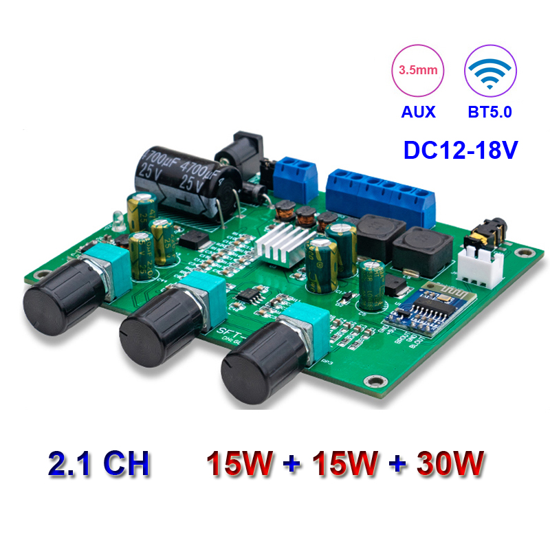 Title 1, 2*15w + 30w bluetooth 5.0 amplificadores de pot...