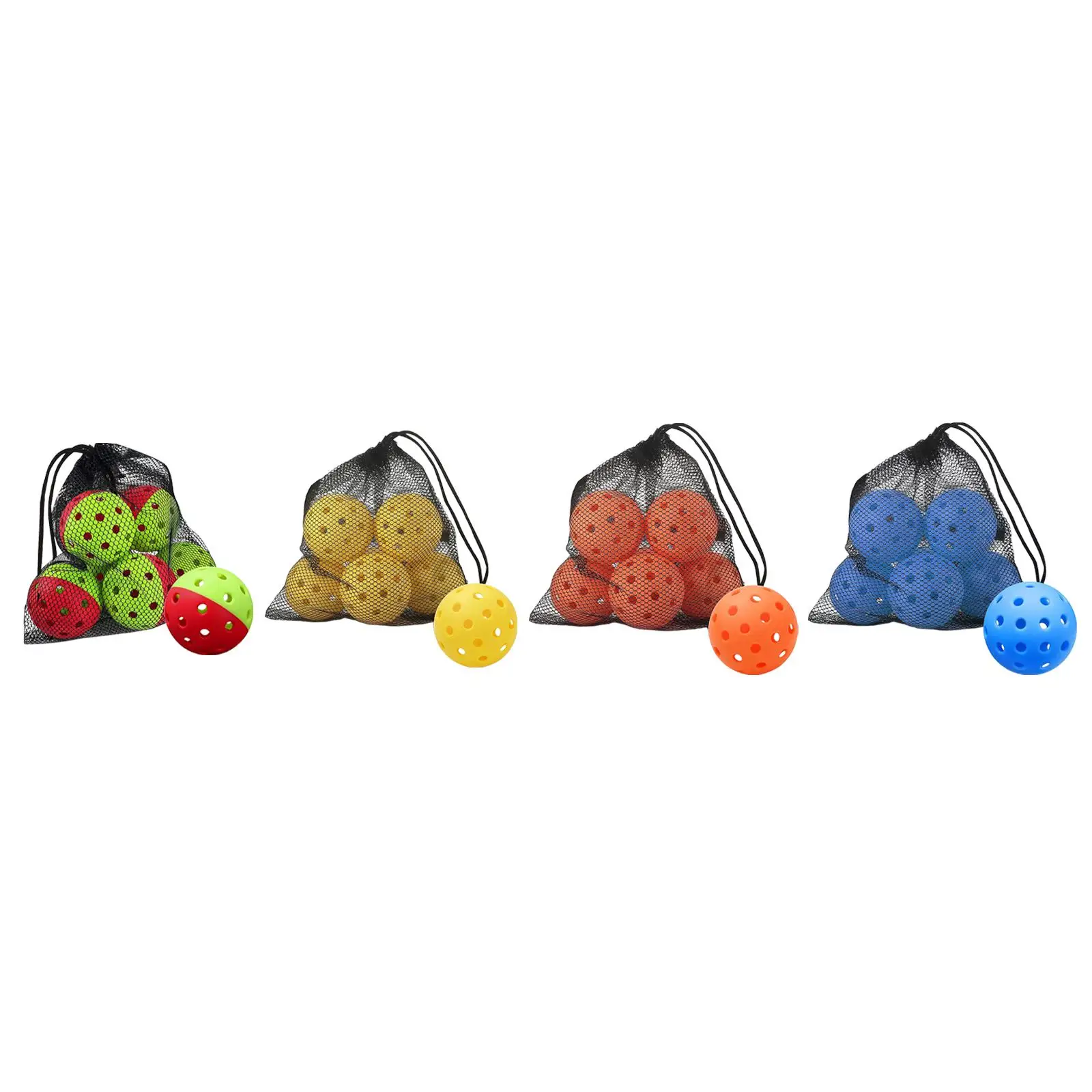 6 Pieces Pickleball Balls Pickle Balls for Training Sports