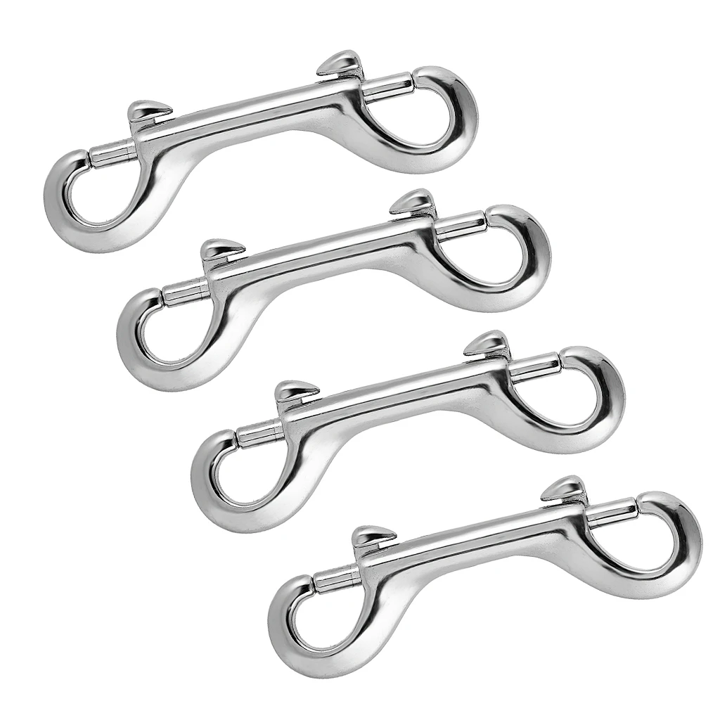 4 Pieces Scuba Diving Clips, Double Ended Bolt Snap Hook Keychain Hardware, 90mm