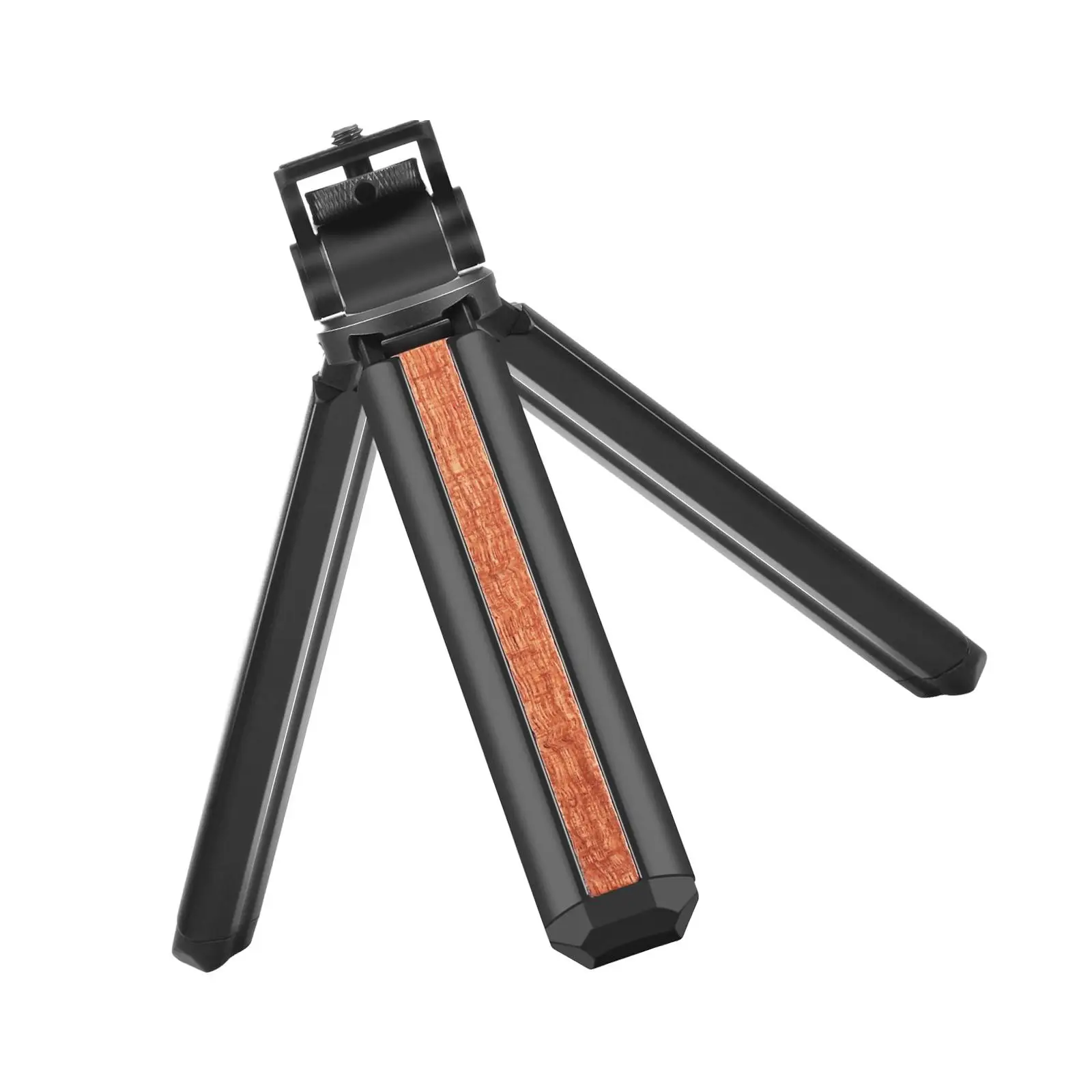 Selfie Tripod Heavy Duty Aluminum Standard 1/4 Screw Flexible Phone Tripod for Live Recording makeup Sports Camera