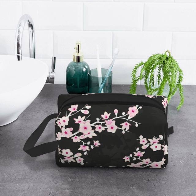 Japanese Sakura Cherry Blossom Makeup Bag Multi Compartment Pouch Storage  Cosmetic Bags