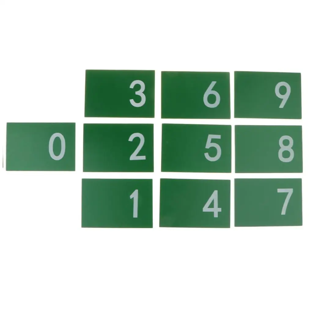 Montessori Wooden Abrasive 0~9 Numbers Learn Boards  Developmental