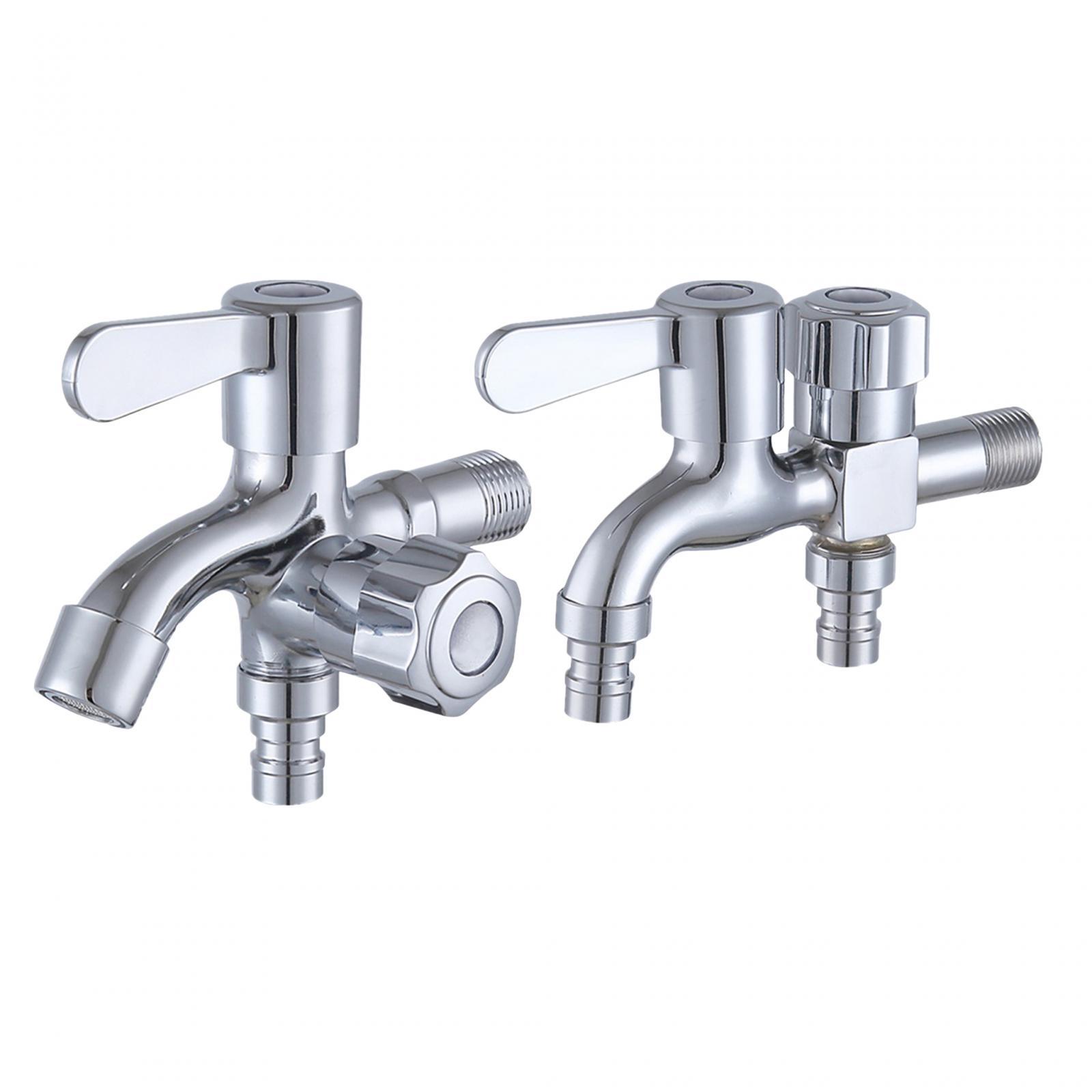 Washing Machine Water Faucet Sink Basin tap Double Spout Double Switch Bathroom