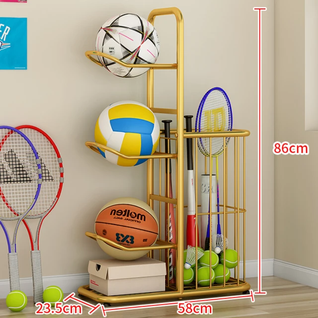 Support de garage vertical pour ballon T1, rangement pour 4 balles, support  pour basket-ball, football, rugby, volley-ball, grand panier - AliExpress