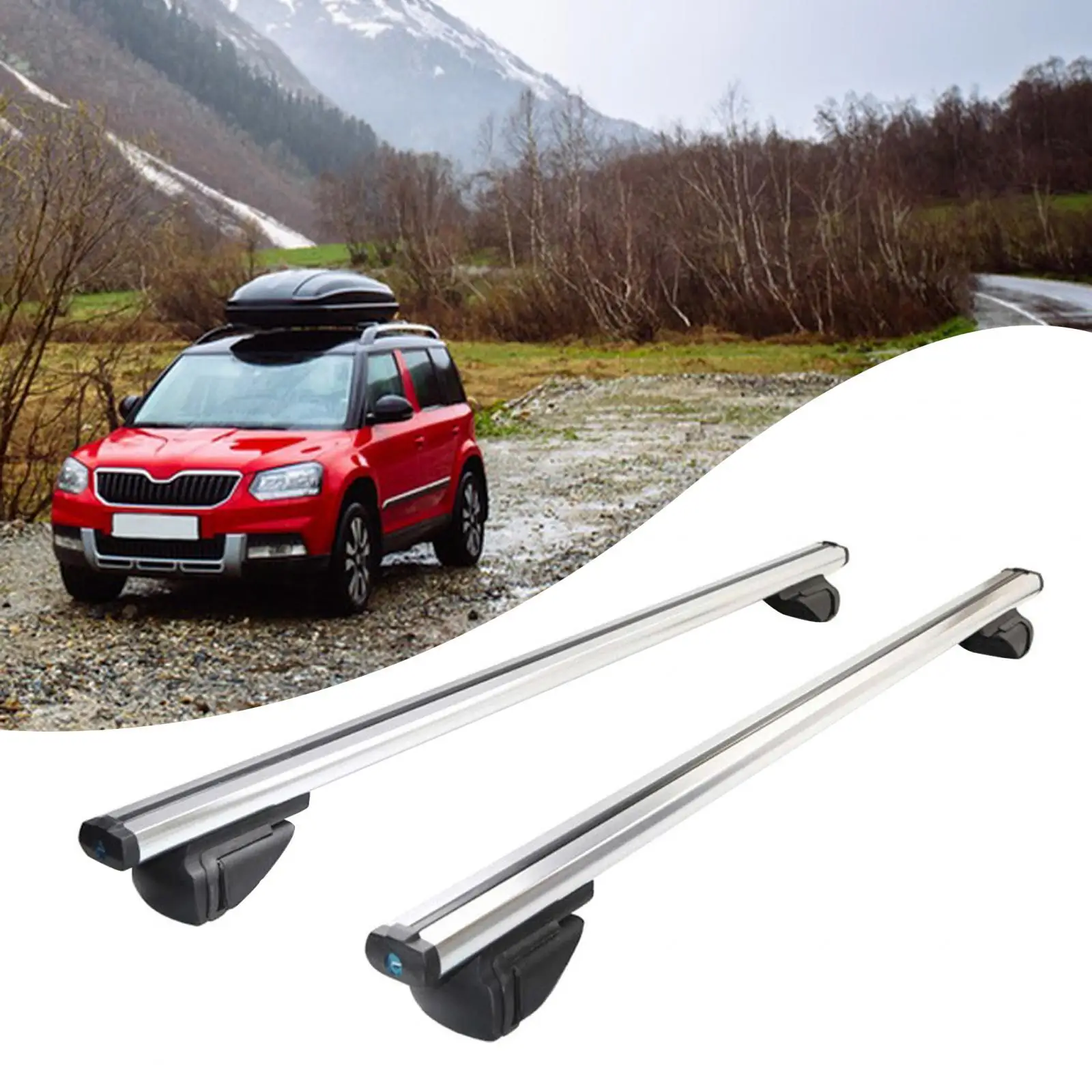 Car Roof Racks Cross Bars Luggage Carrier Cargo Bars Heavy Duty Universal Crossbars for SUV Automobiles Vehicle Most Car