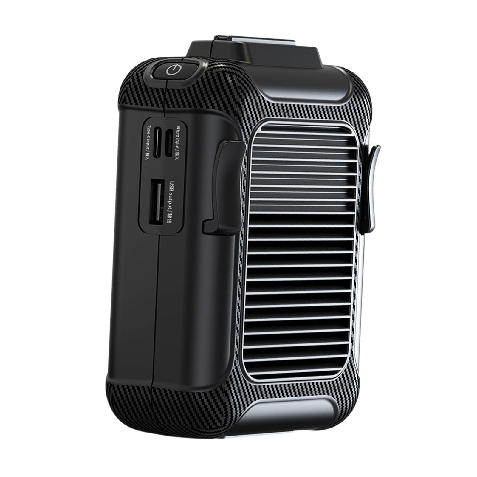 Waist Clip Fan on Belt Air Conditioner Necklace Fan for Hiking Farms Fishing