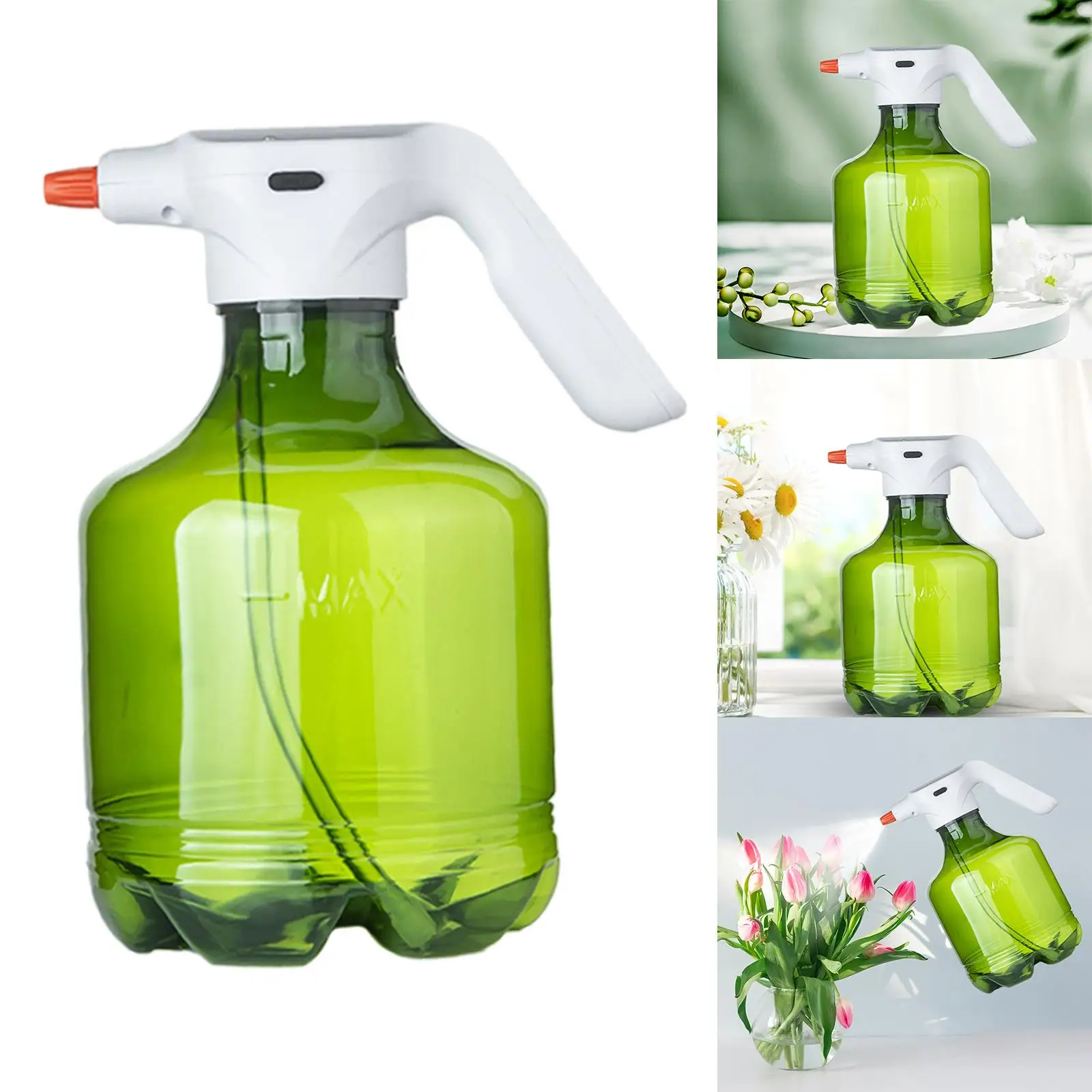Handheld Electric Spray Bottle with Adjustable Spout USB Rechargeable 3L Electric Watering Can House Cleaning Lawn Yard