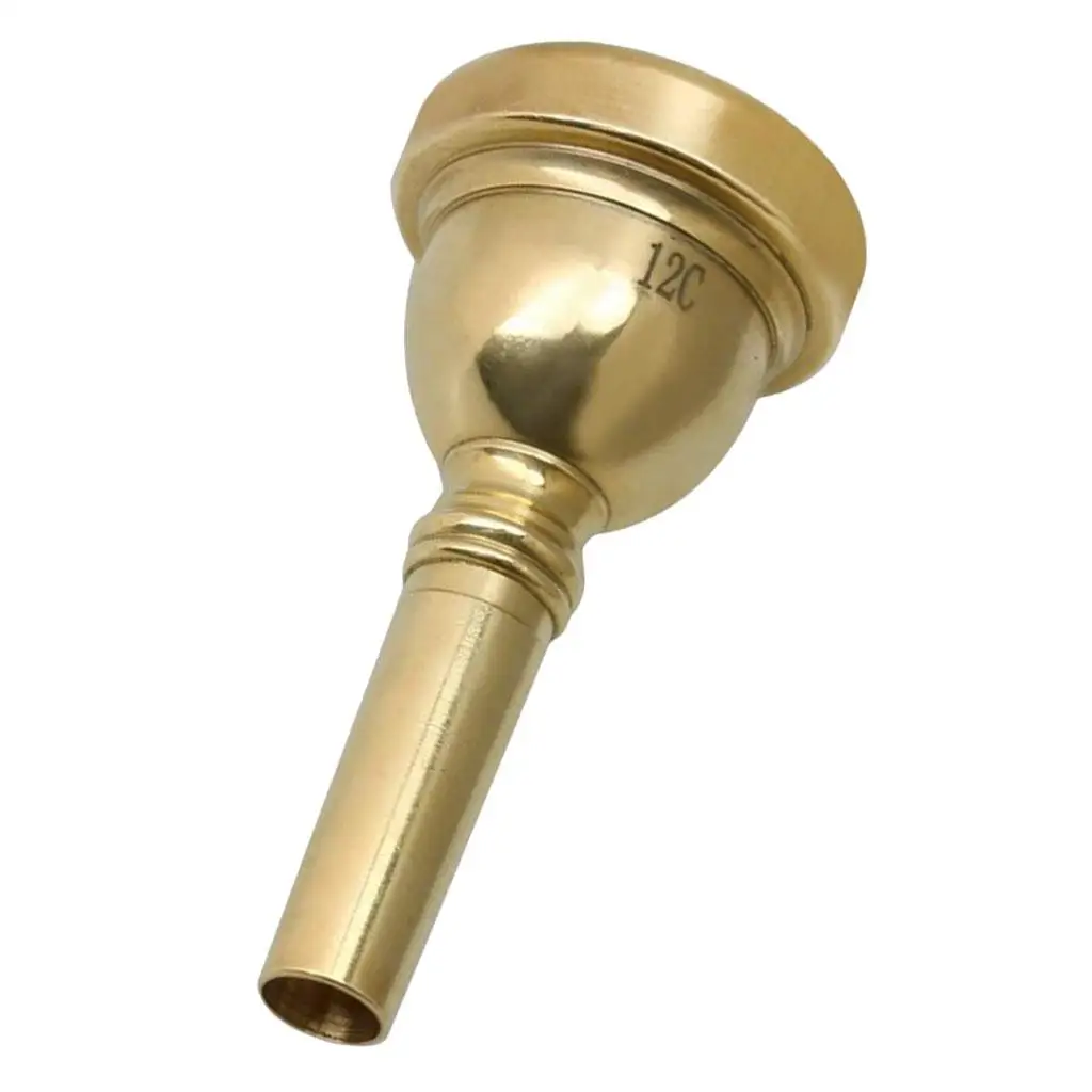 Gold-Plated Copper Alto Trombone Mouthpiece 12C Small , Universal