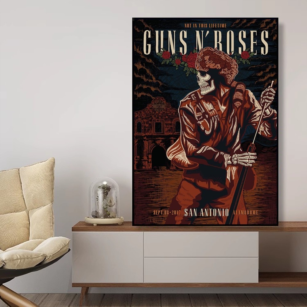 Vintage Rock Music Band G-Guns N Roses Classic Anime Poster Fancy Wall Sticker Living Room Decoration Decor Art Wall Stickers