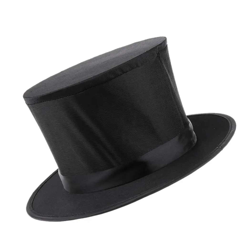 Collapsible Top Hat Magician  Cap Amaze Perform Caps Fabric Accessories