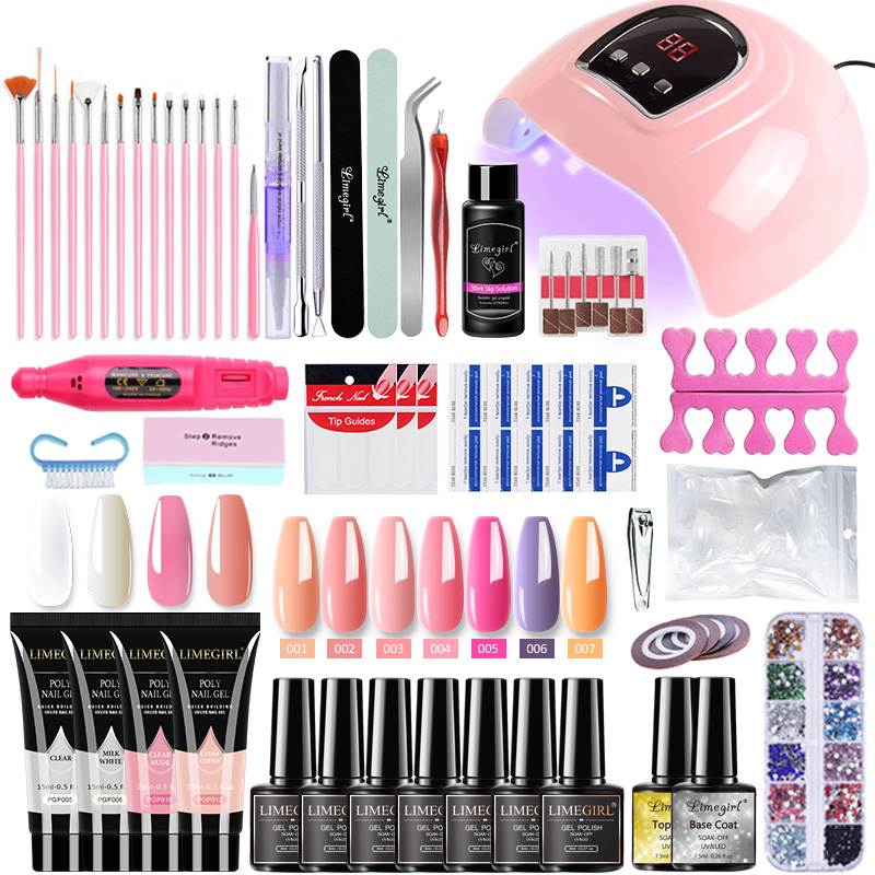 Best of Nail Set With Nail Lamp Nail Dryer Nail Drill Machine Manicure Set Kit Poly Nail Gel Kit Polish Set Soak-off Nail Art Tools Sets Reviews & Tips