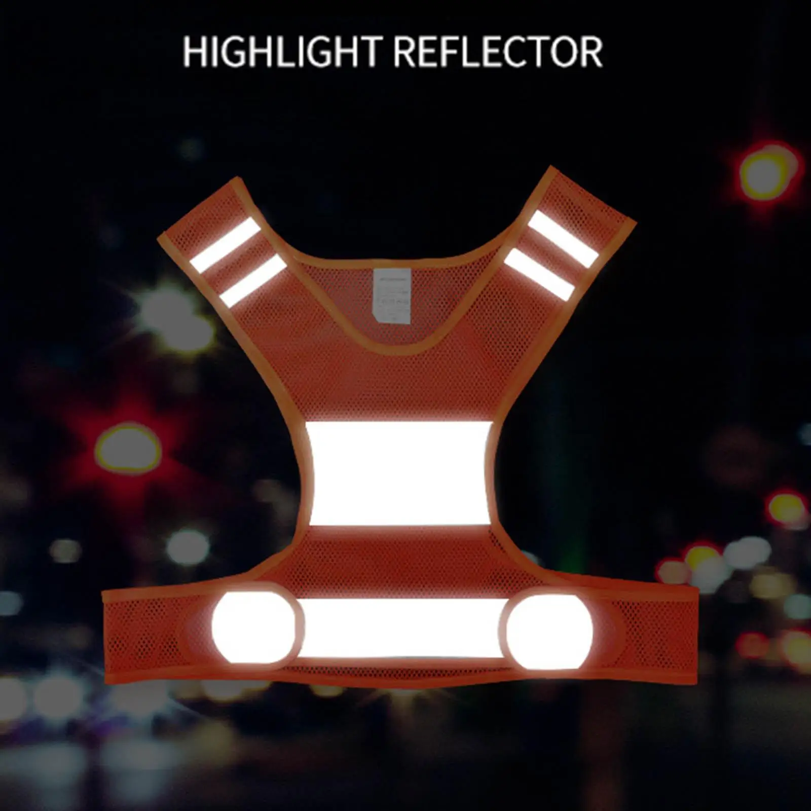 Reflective Vest Night Running Gear Safety Vest for Outdoor Activities Camping Cycling
