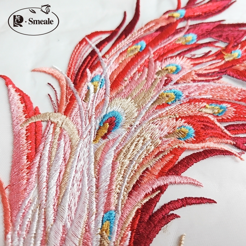 Chinesische traditionelle Phoenix Applique Spitze Patch Kleid, Kinder kleidung, dekorative Blume, neu, RS4258, 45,5*30cm – Detail 5