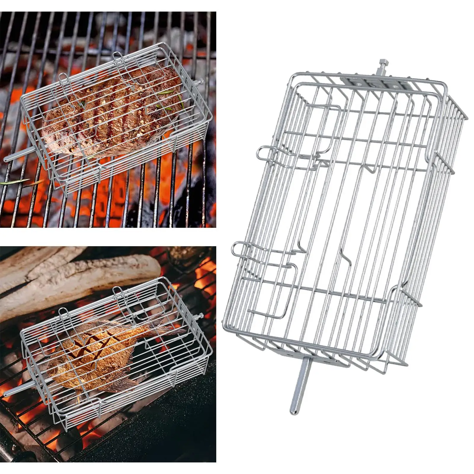 Air Fryer Grill Rack Stainless Steel Barbecue High Chassis Empty Grilling Basket Fried Shelf for AF506E AF506M Oven