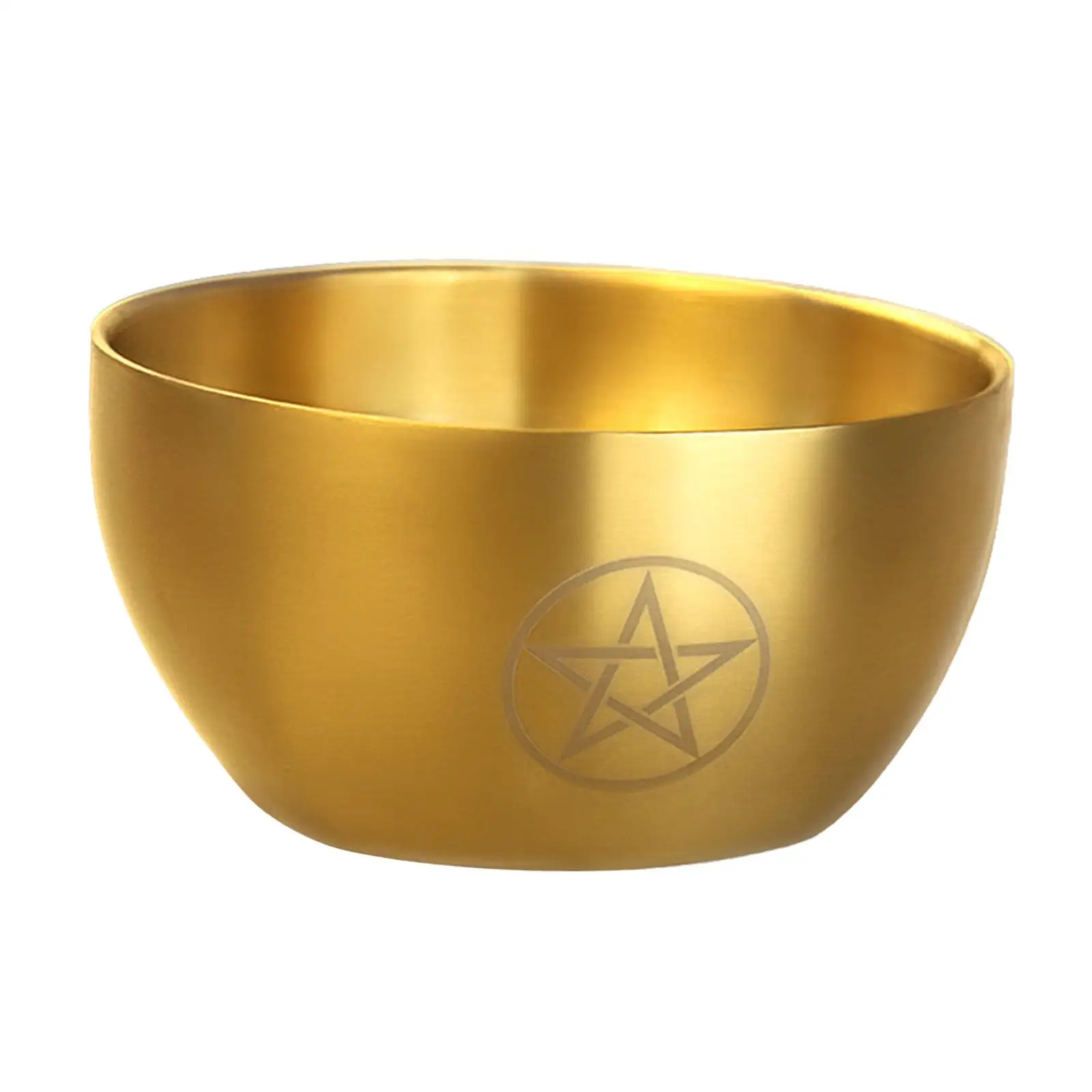 Yoga Meditation Bowl Hand Carved Home Decoration Smudging Bowl Decorative Metal Bowl Altar Burner Holder Pentagram Offering Bowl
