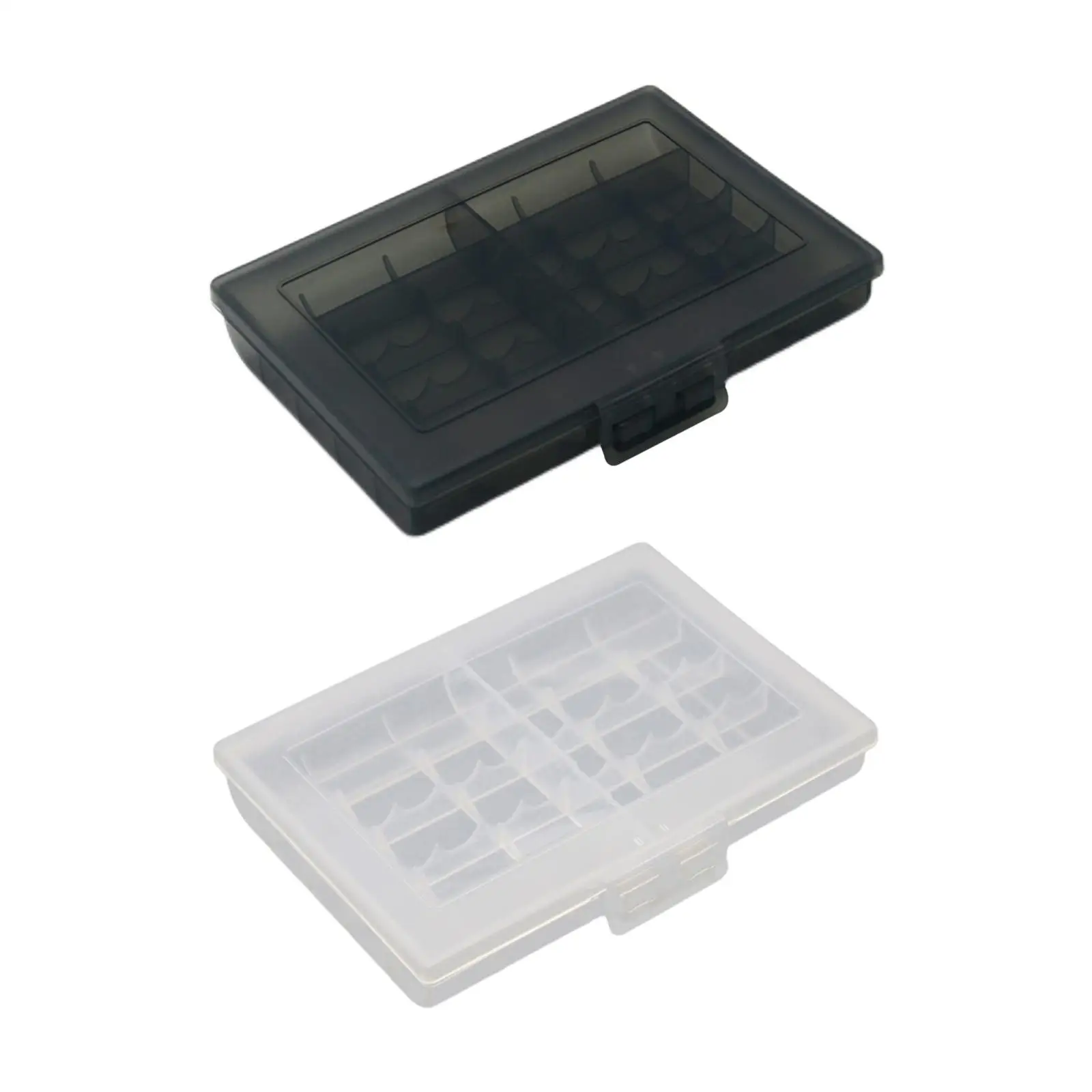 Battery Storage Case Holds 10 AA/AAA Batteries Portable Durable Anti Collision Practical Holder Box Protective Container