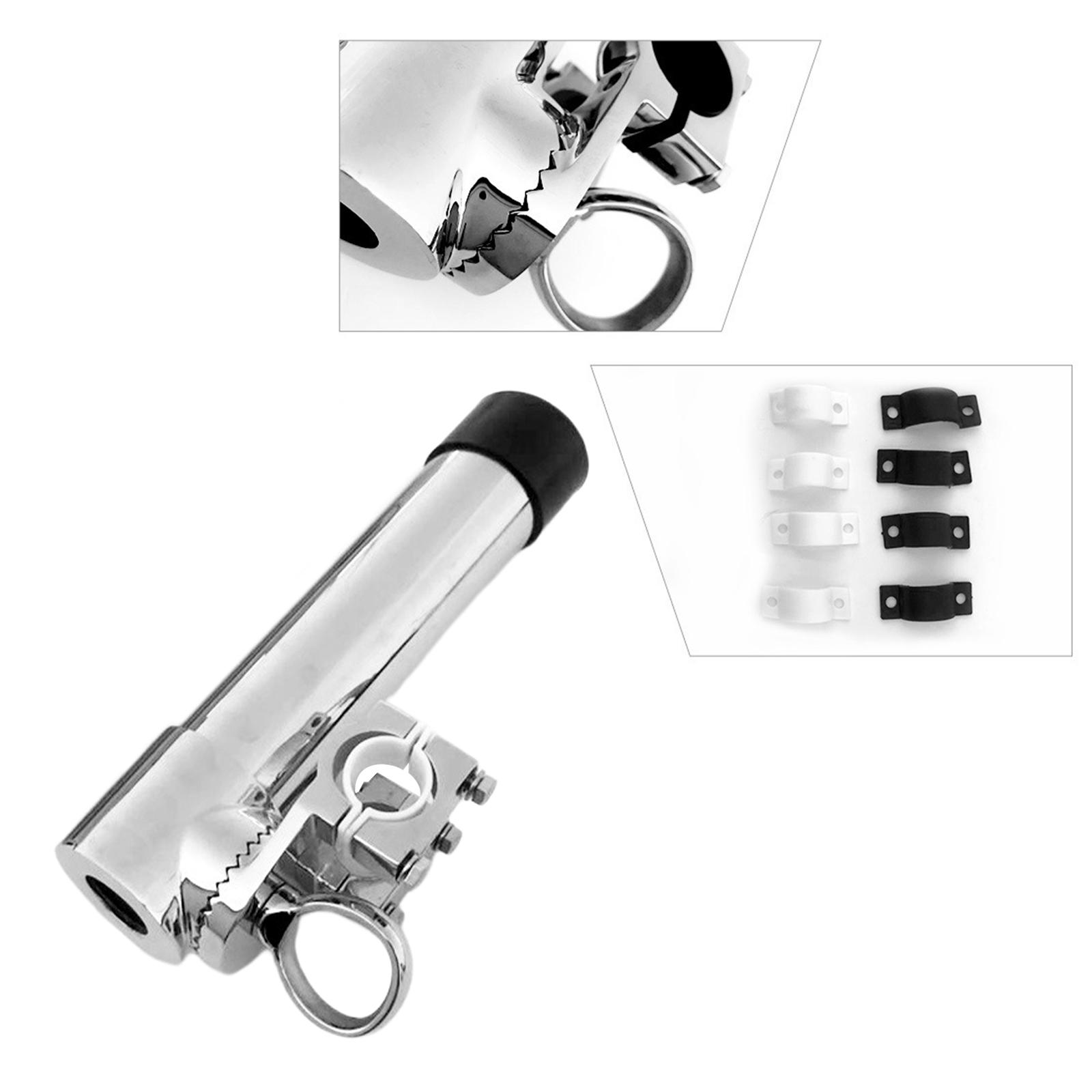 Stainless Steel Fishing Rod Holder Durable Accessories Rail Mounted Clamp