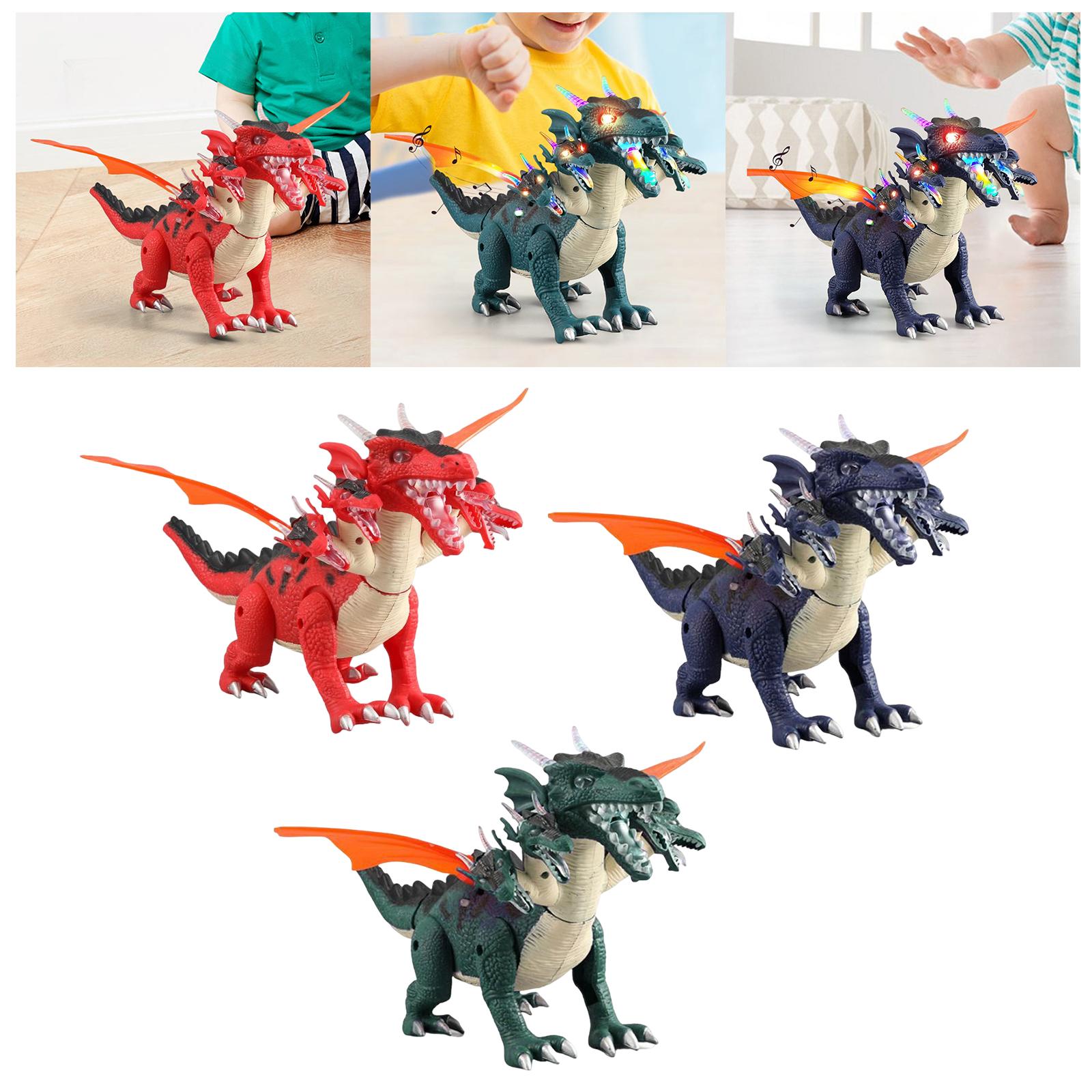 Movable Electronic Dinosaur Toys W/ Lights Roar Sound Walking Dinosaur Figure Flying Dragon Educational Toys Girls Boys Kids