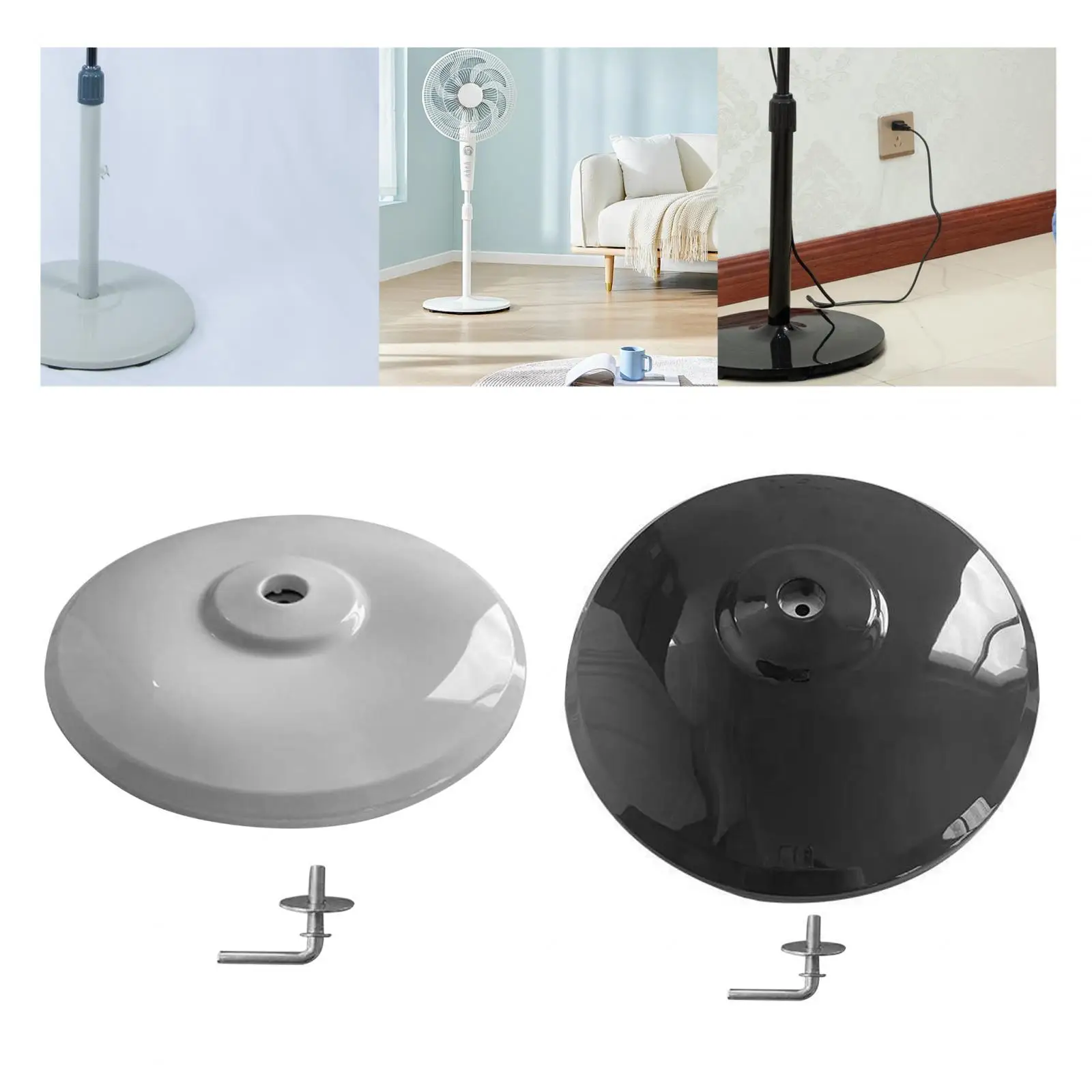Floor Standing Round Base 15.67`` Diameter Universal Multipurpose Pedestal Fan Base for Camping Living Room Outdoor Bedroom Desk