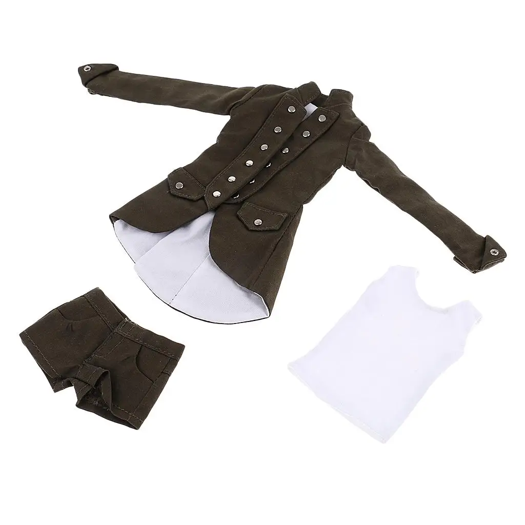1/6 Gothic  Shorts Sleeveless Garment Set for 12`` Action Figures
