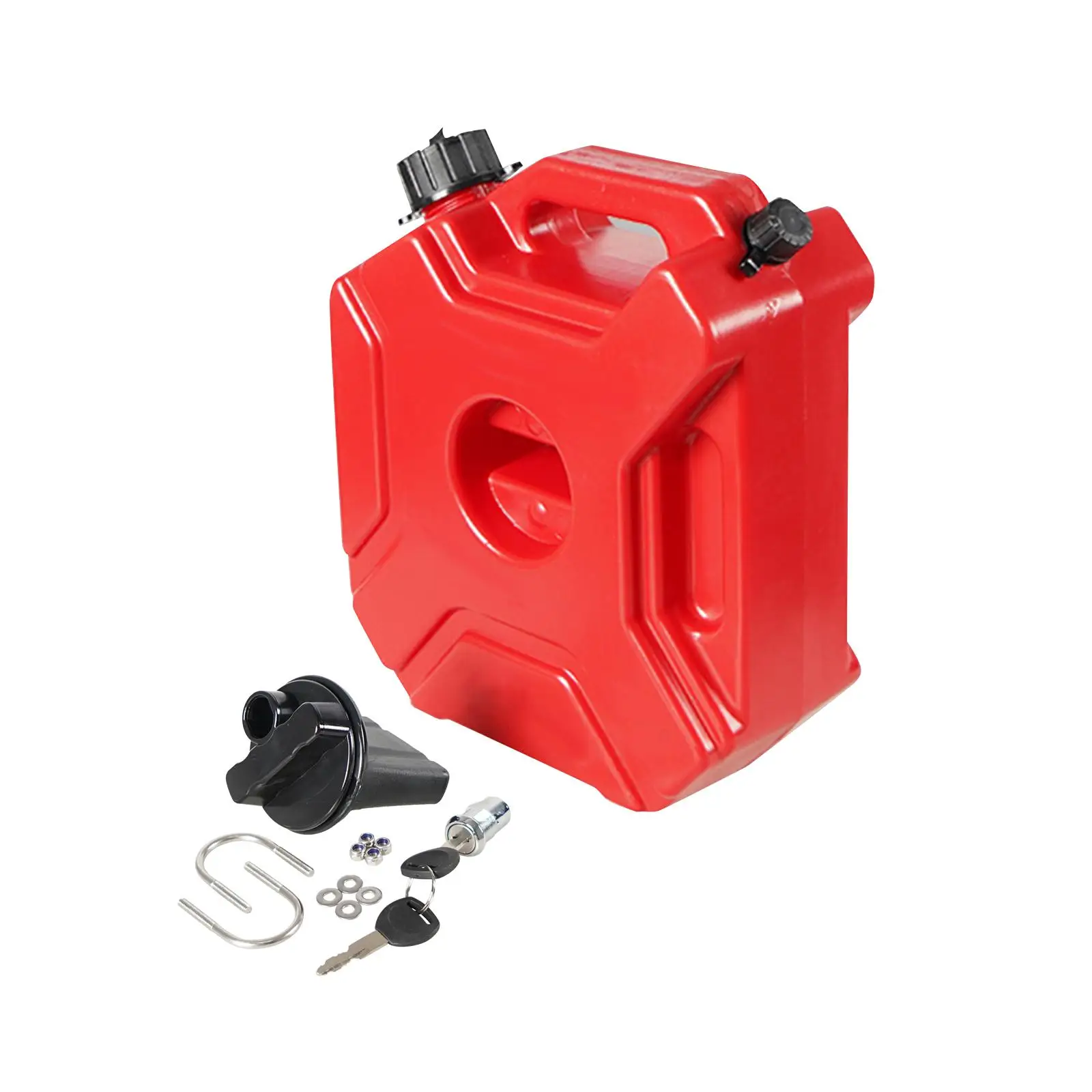 Gas Petrol Fuel Tank 5L Universal with Lock and Keys Spare Container for SUV Motorcycle Automotive Most Cars Spare Parts