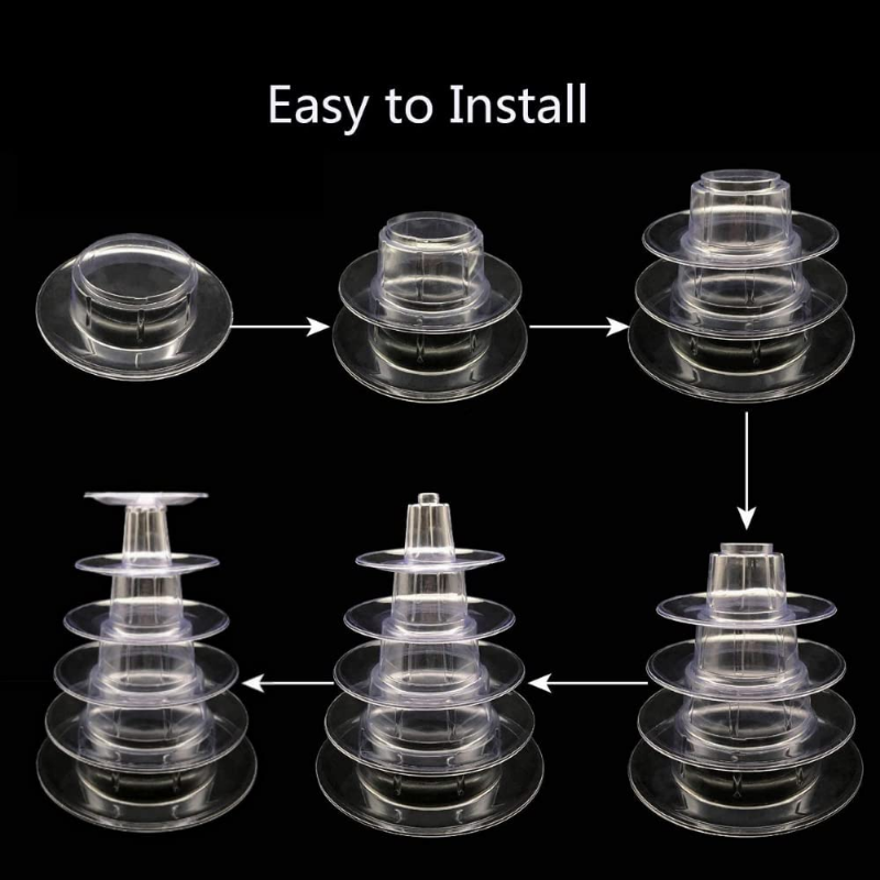 4/6/10-Tiers Macaron Display Stand Cupcake Turm Rack Kuchen Steht PVC Tablett Für Hochzeit Geburtstag Kuchen Dekorieren werkzeuge Backformen – Detail 5