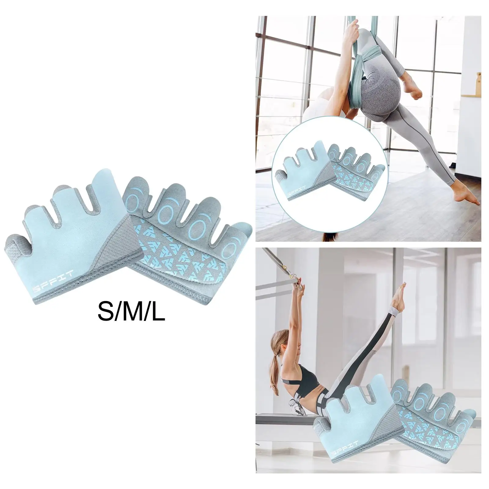 2Pcs Half Finger Workout Gloves Women Yoga Gloves Weight Lifting Gloves Anti Skid Palm Protection Padded for Exercise Pull up