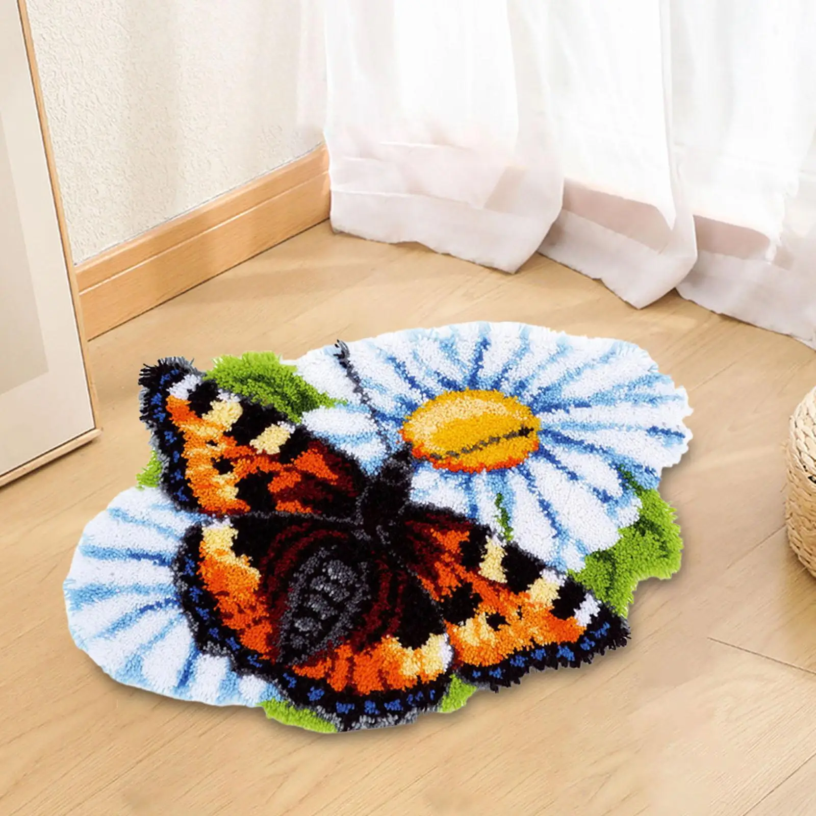 Creative Latch Hook Rug Kits Crochet Embroidery Handmade DIY for Cushion Floor Mats Home Decoration Accessory Adults and Kids