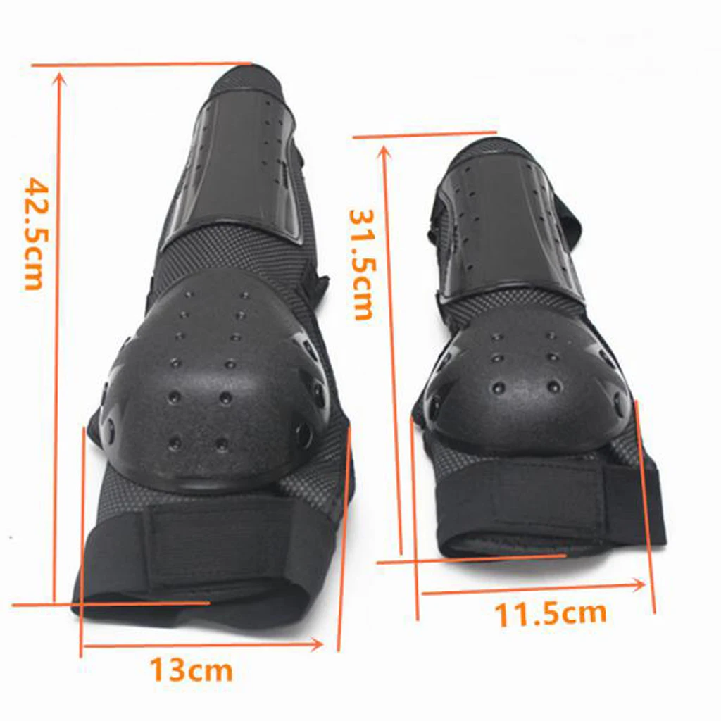 4Pieces Adult Elbow Knee Shin Guard Pads  for Motorcycle Bike